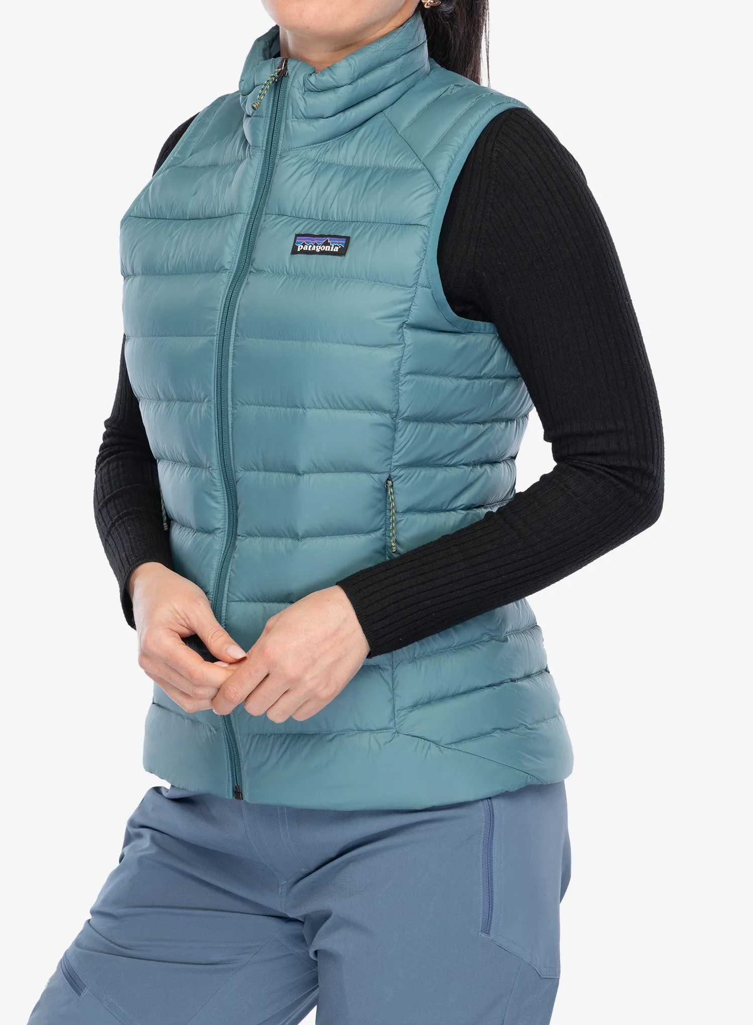 Pūkinė liemenė moteriška Patagonia Down Sweater Vest - wetland blue