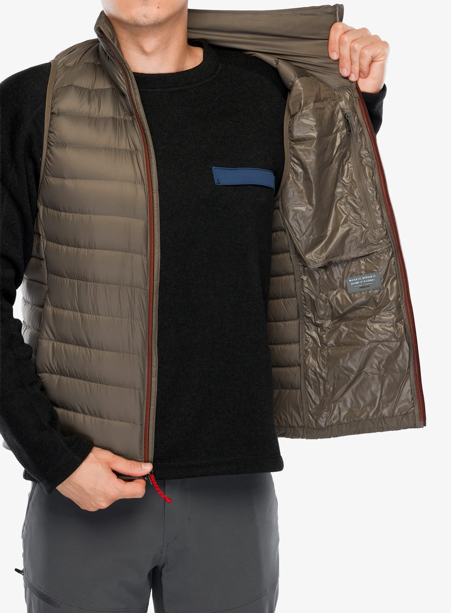 Pūkinė liemenė Patagonia Down Sweater Vest - marlow brown