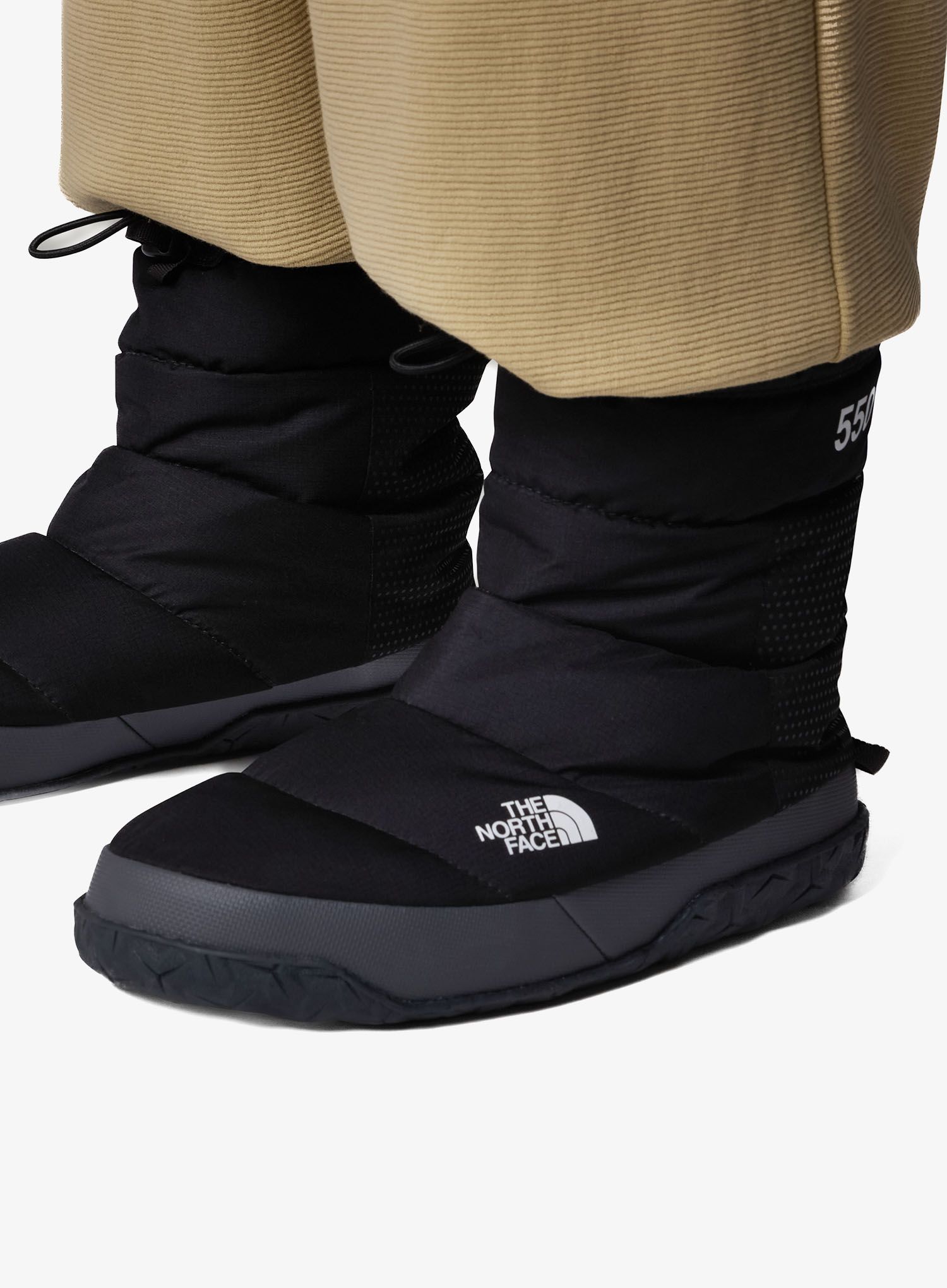 Moteriško pūkinės šlepetės The North Face Nuptse Apres Bootie - tnf black/asphalt grey