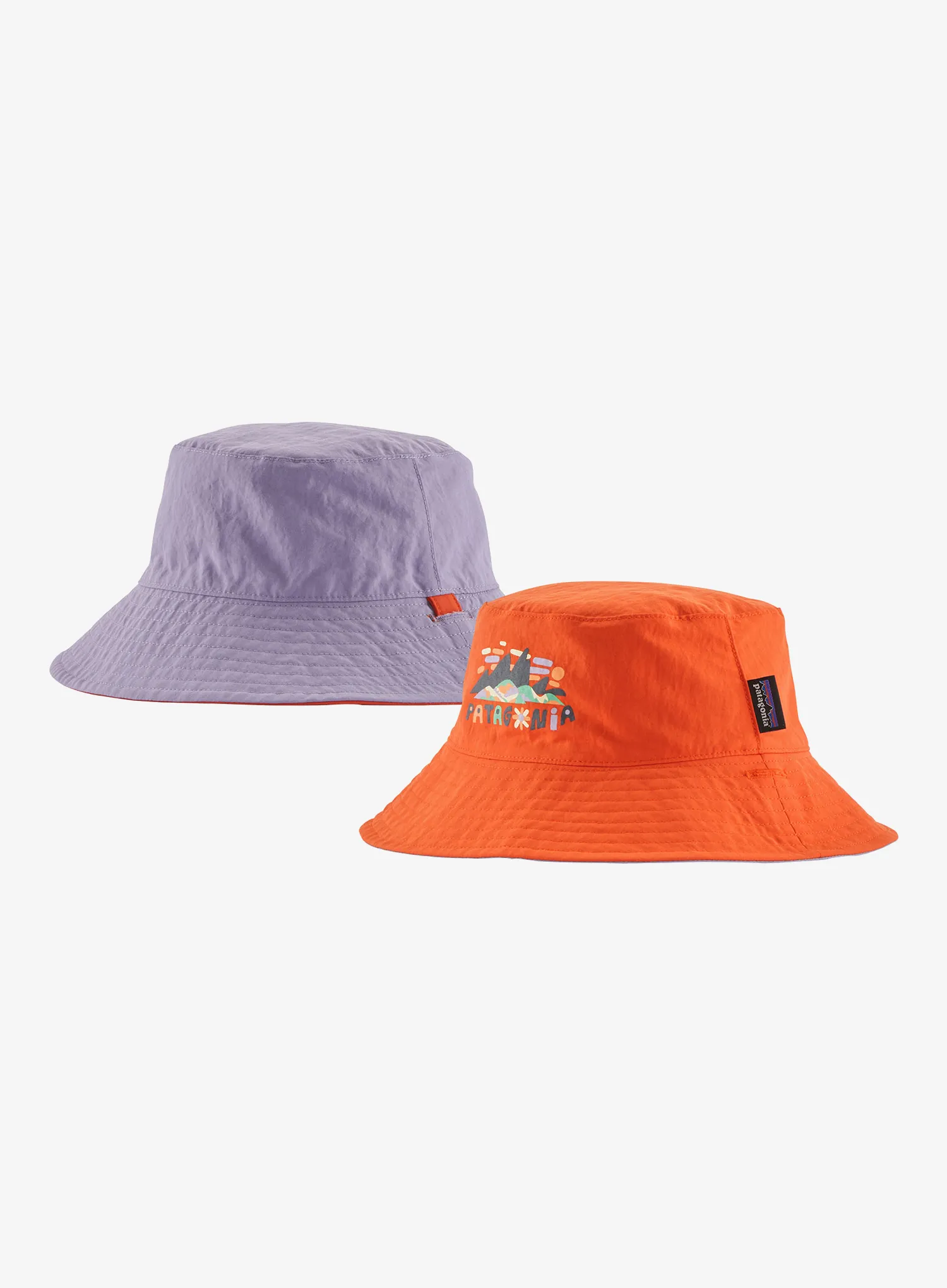 Vaikiška skrybėlė Patagonia Baby Sun Bucket Hat - fitz roy superbloom/orange