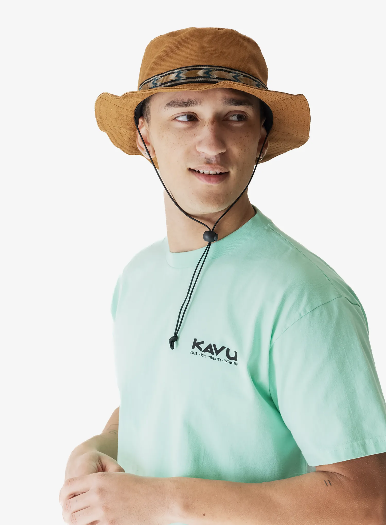 Skrybėlė Kavu Organic Strap Bucket - caramel
