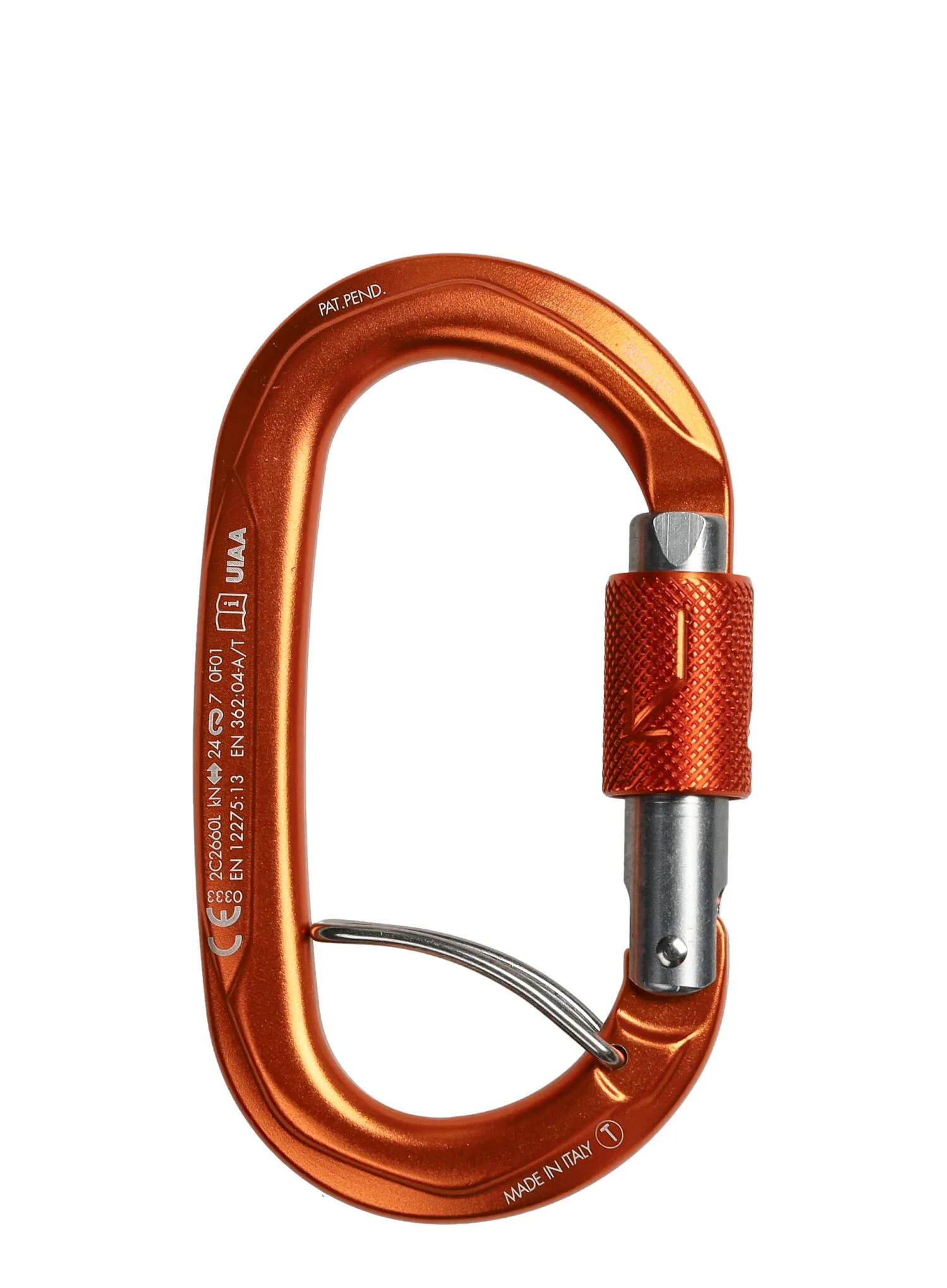 Karabinas SKYLOTEC Obx BGL - titanium/orange/titanium