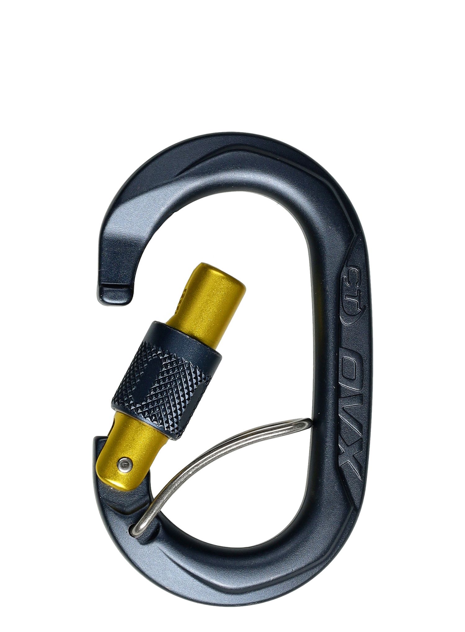 Užsukamas karabinas Climbing Technology/SKYLOTEC OVX SGL - anthracite/mustard