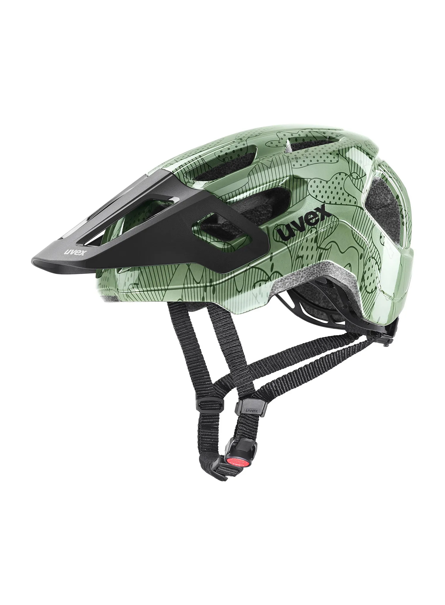 Dviračio šalmas vaikams Uvex React JR. - moss green altimeter