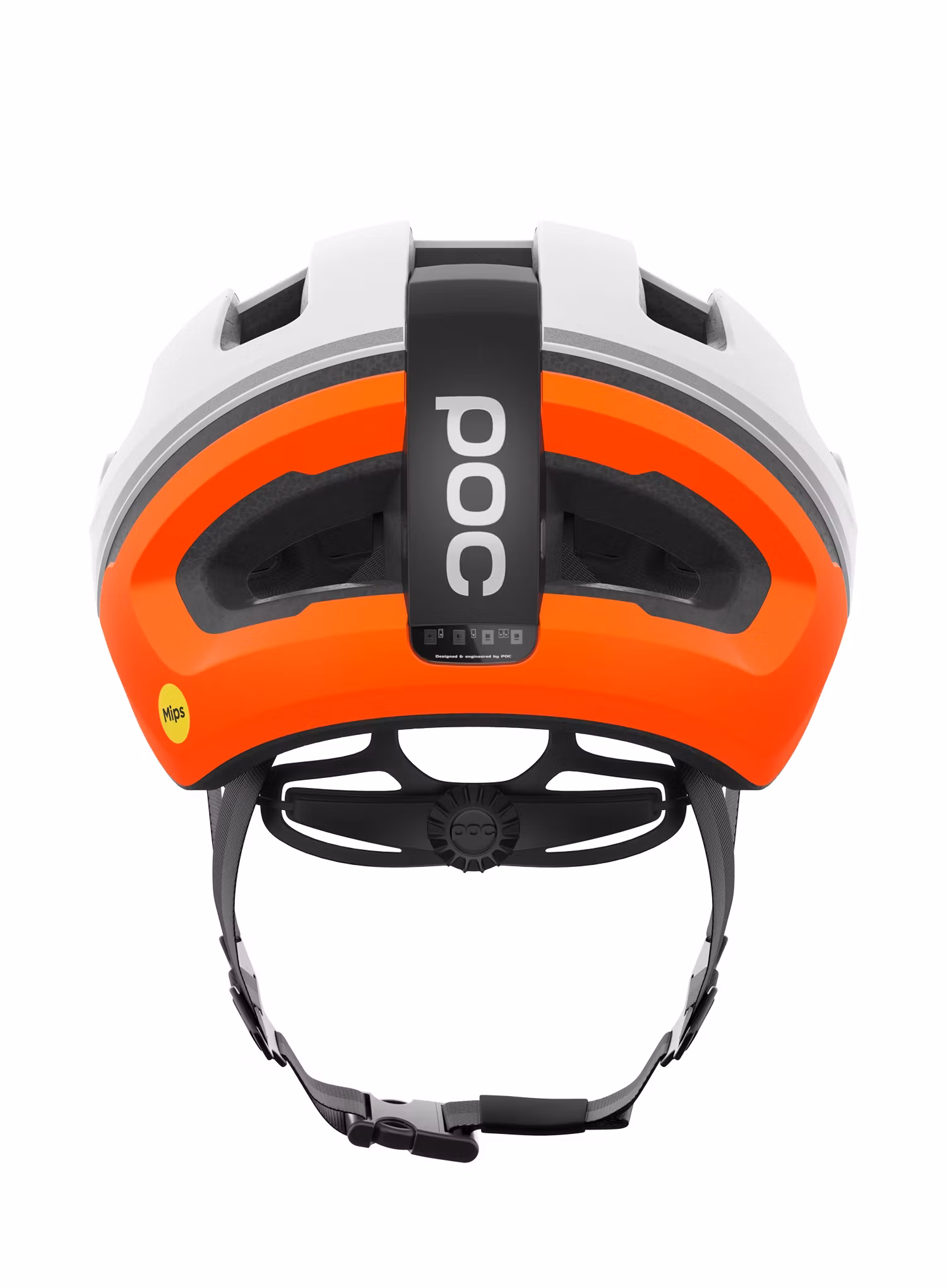 Dviratininko šalmas POC Omne Beacon Mips - hydro white/fluo orange matt