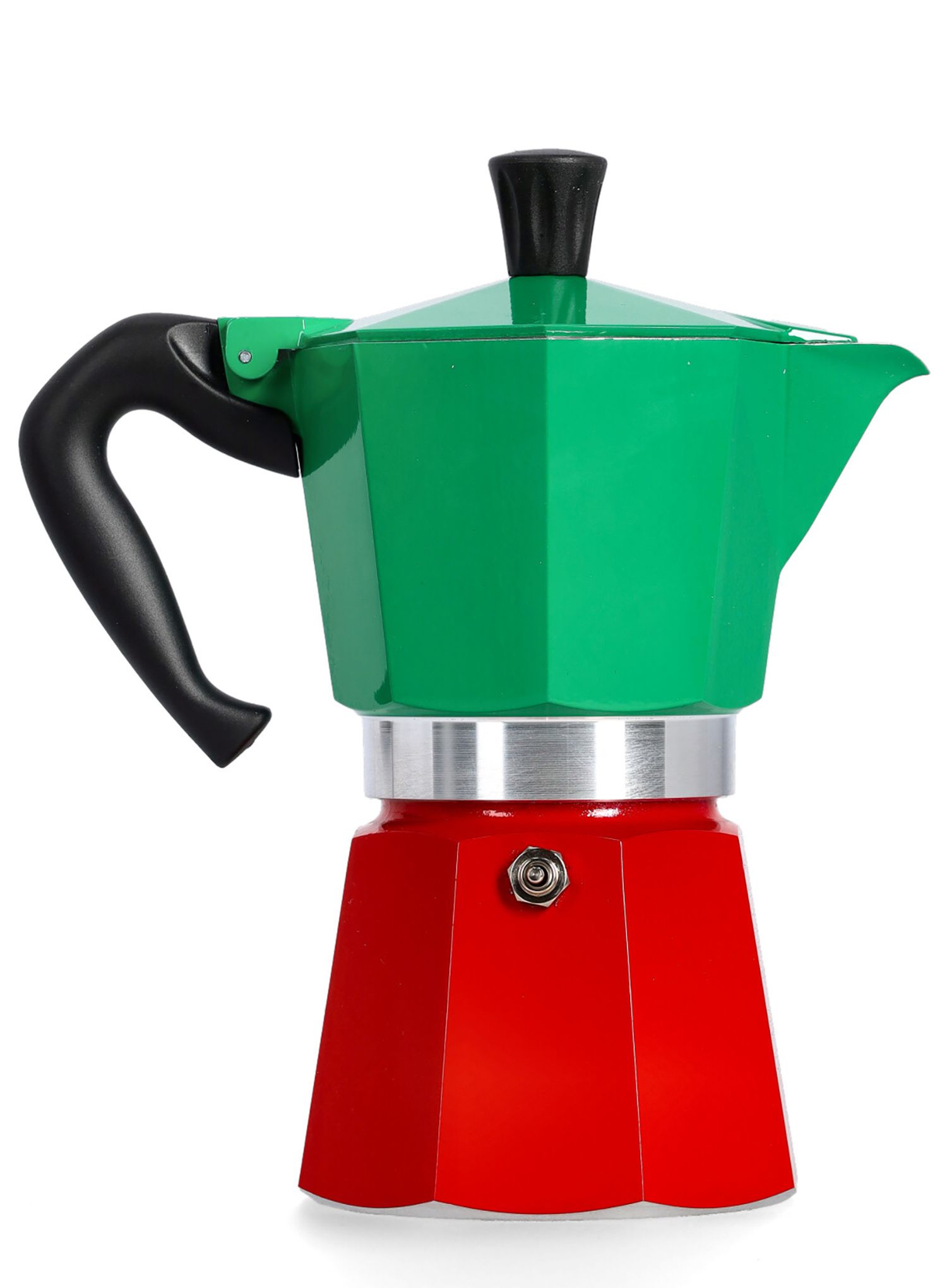 Turistinis kavos virimo aparatas Bialetti Moka Express Italia 6TZ - grn/red