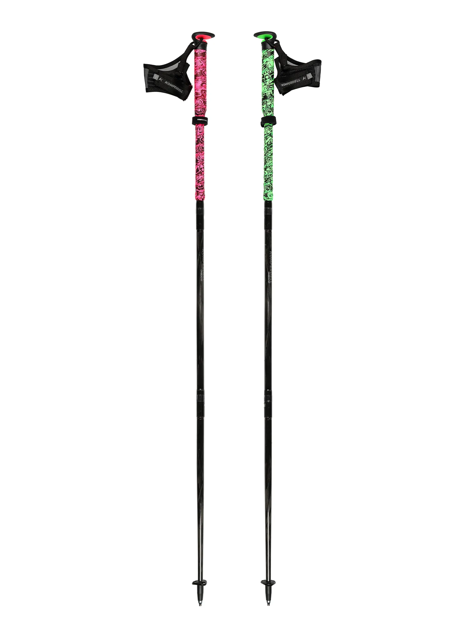 Lazdos bėgimui Komperdell Fxp Carbon Ultra - green/pink