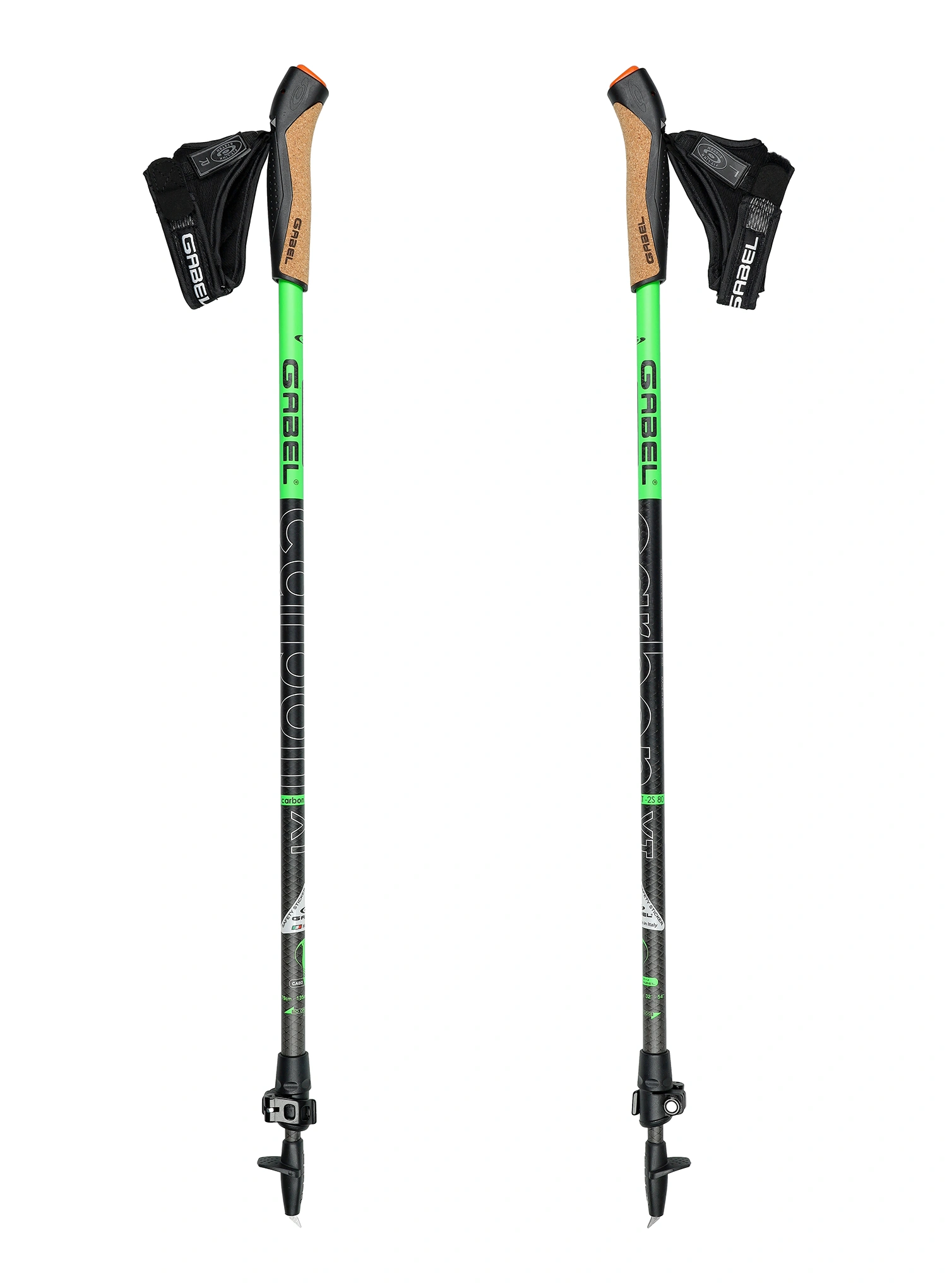 Šiaurietiško ėjimo lazdos Gabel Carbon XT 2S-80 F.L.