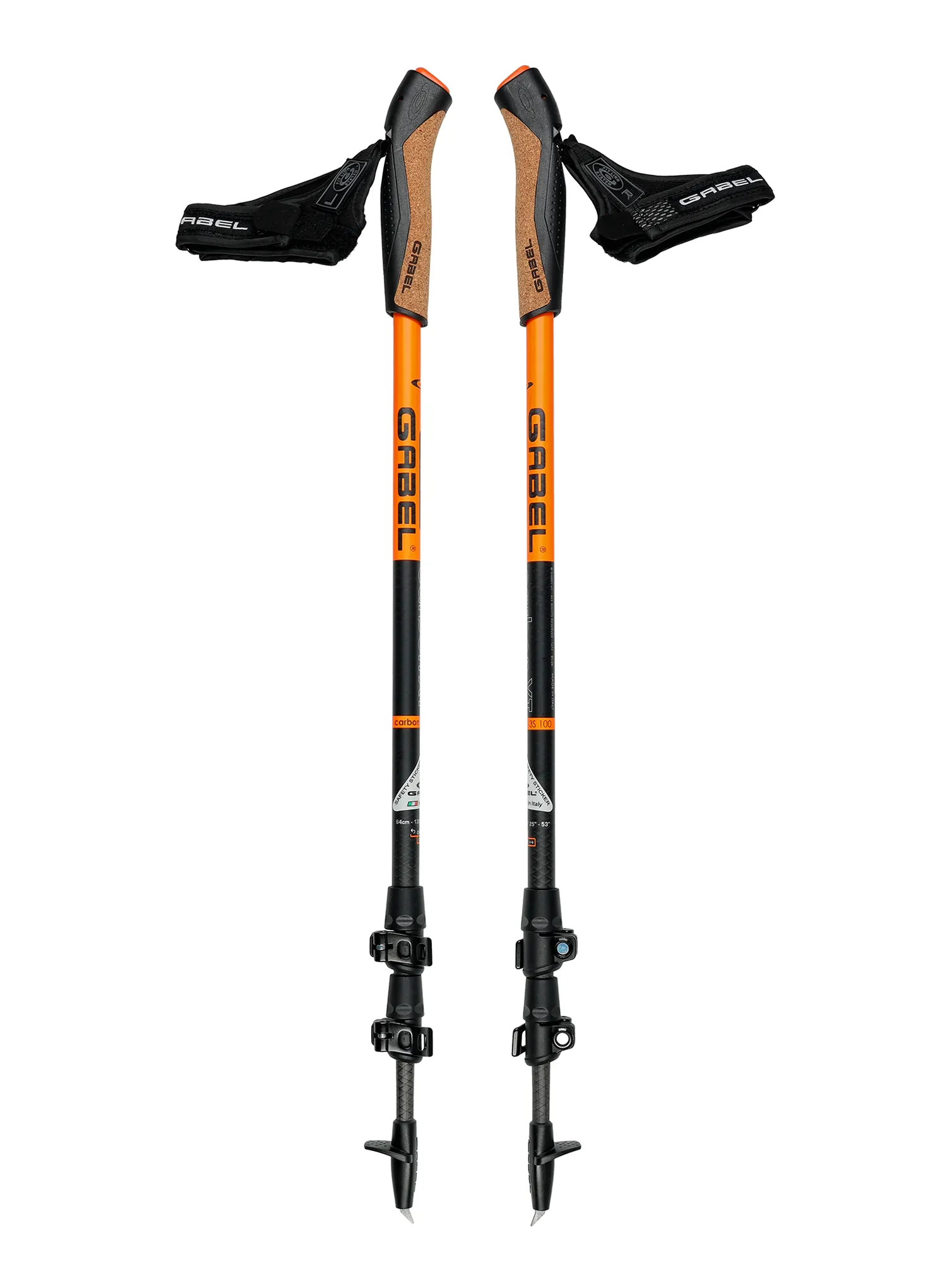 Šiaurietiško ėjimo lazdos Gabel Carbon XT 3S FL 100 63-135