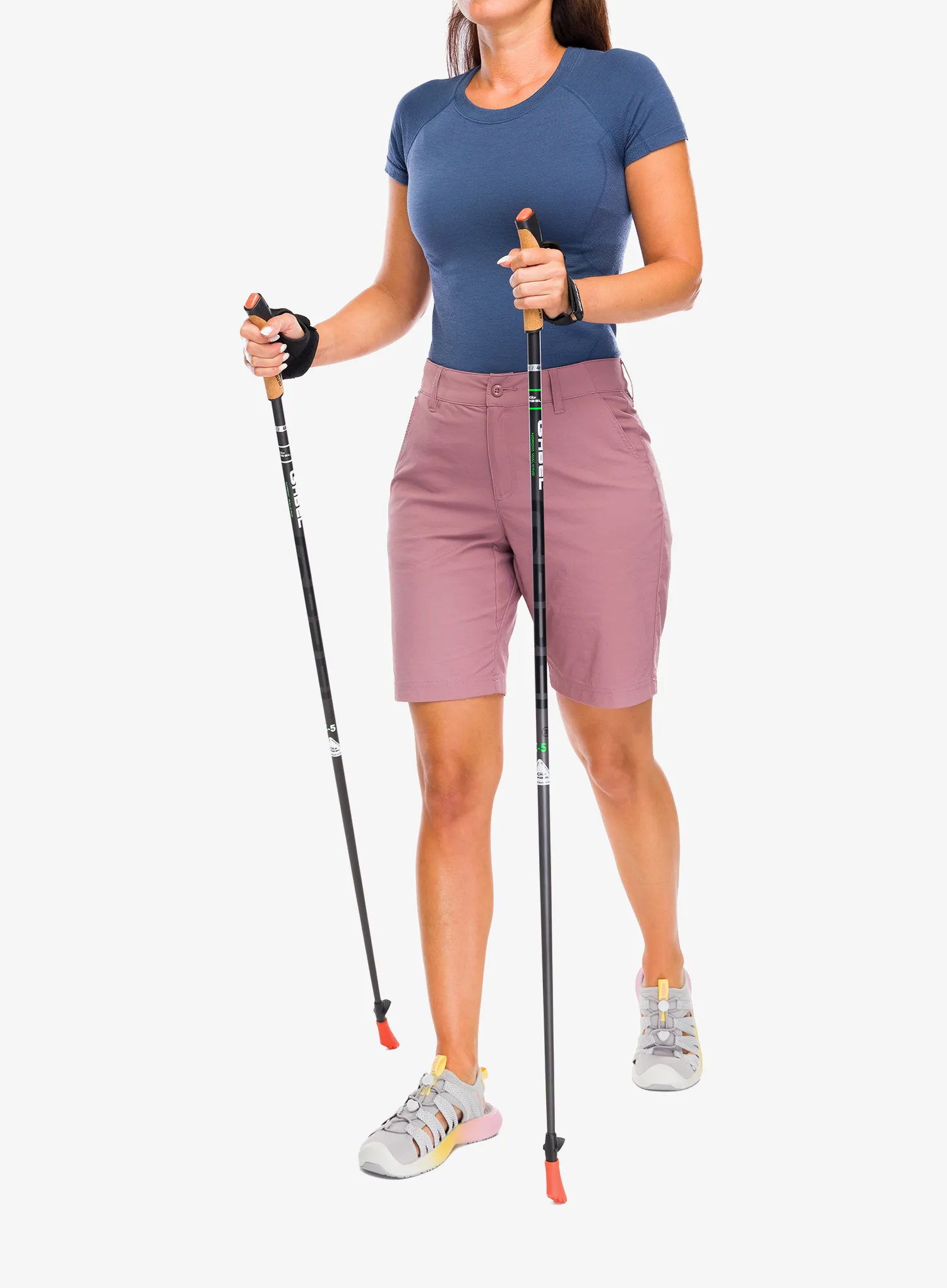 Šiaurietiško ėjimo lazdos Gabel Stride X-5 - black/green