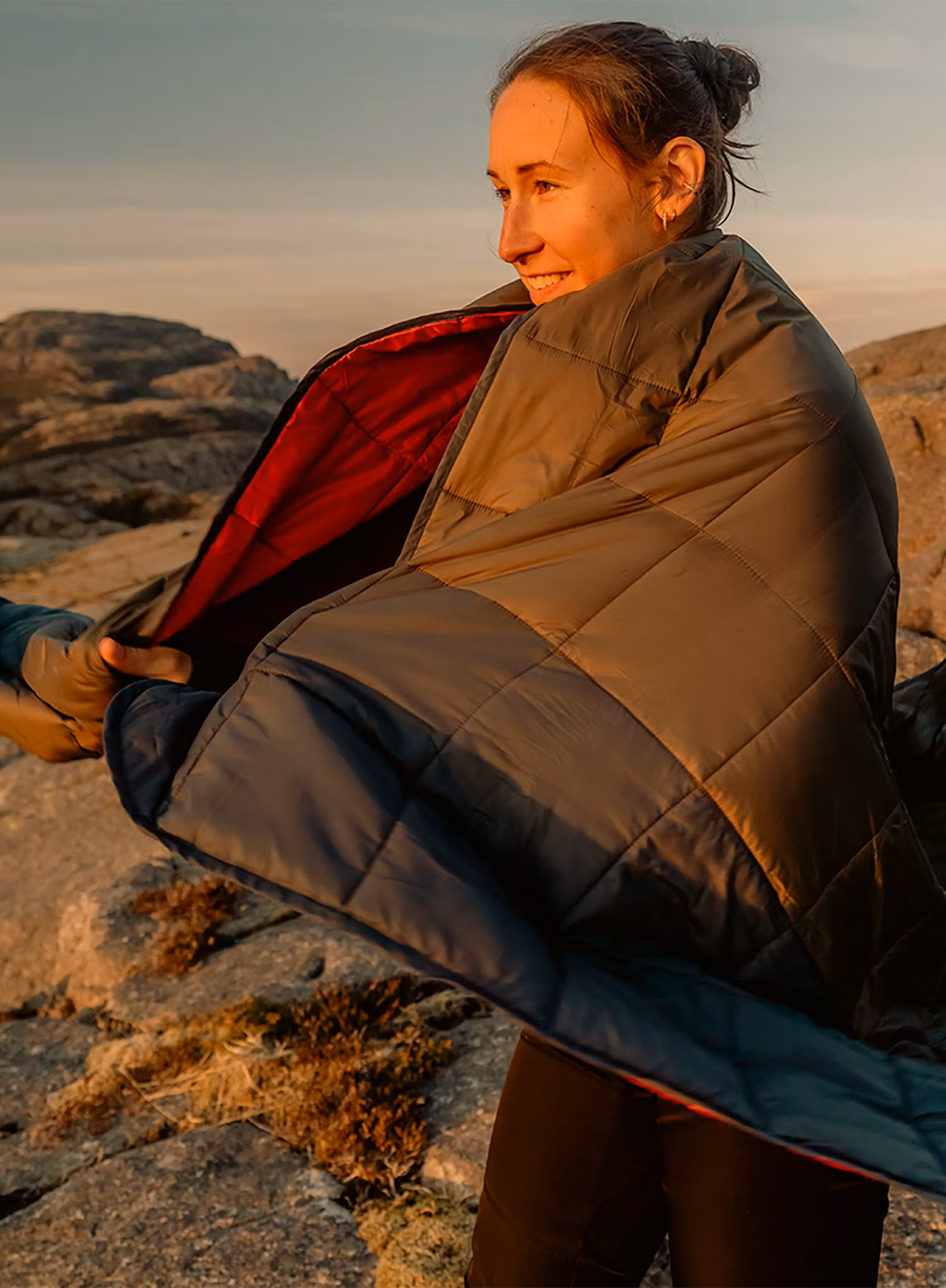 Antklodė Robens Snowfall Quilt - grey/red