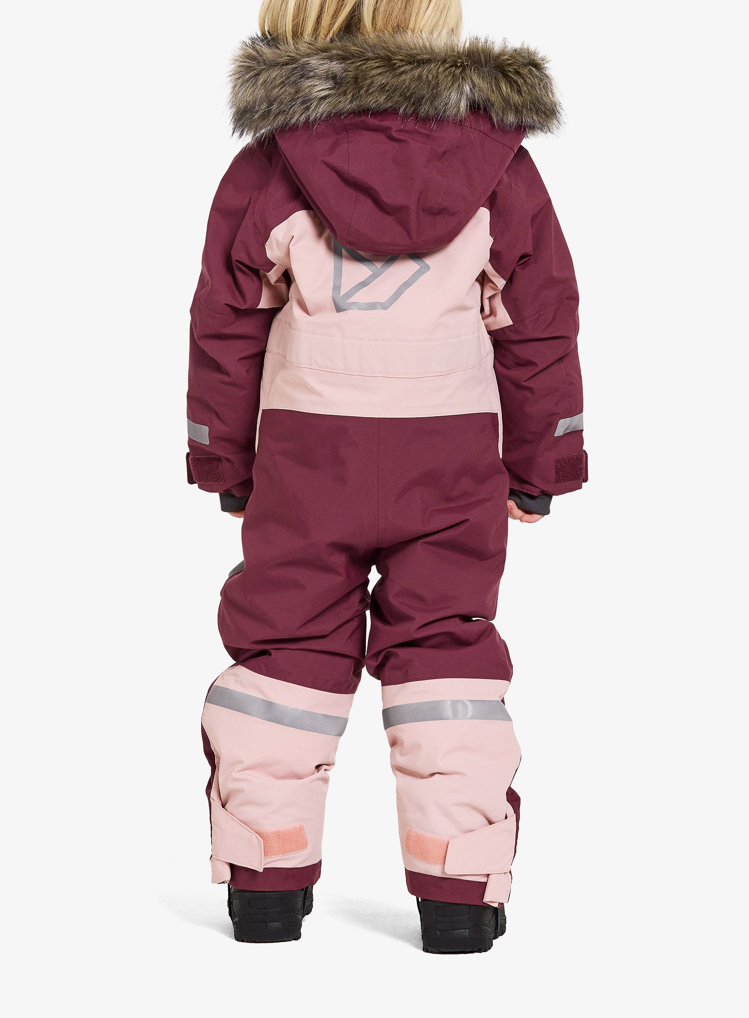 Mergaičių kombinezonas Didriksons Bjarven Coverall 3 - dusty pink