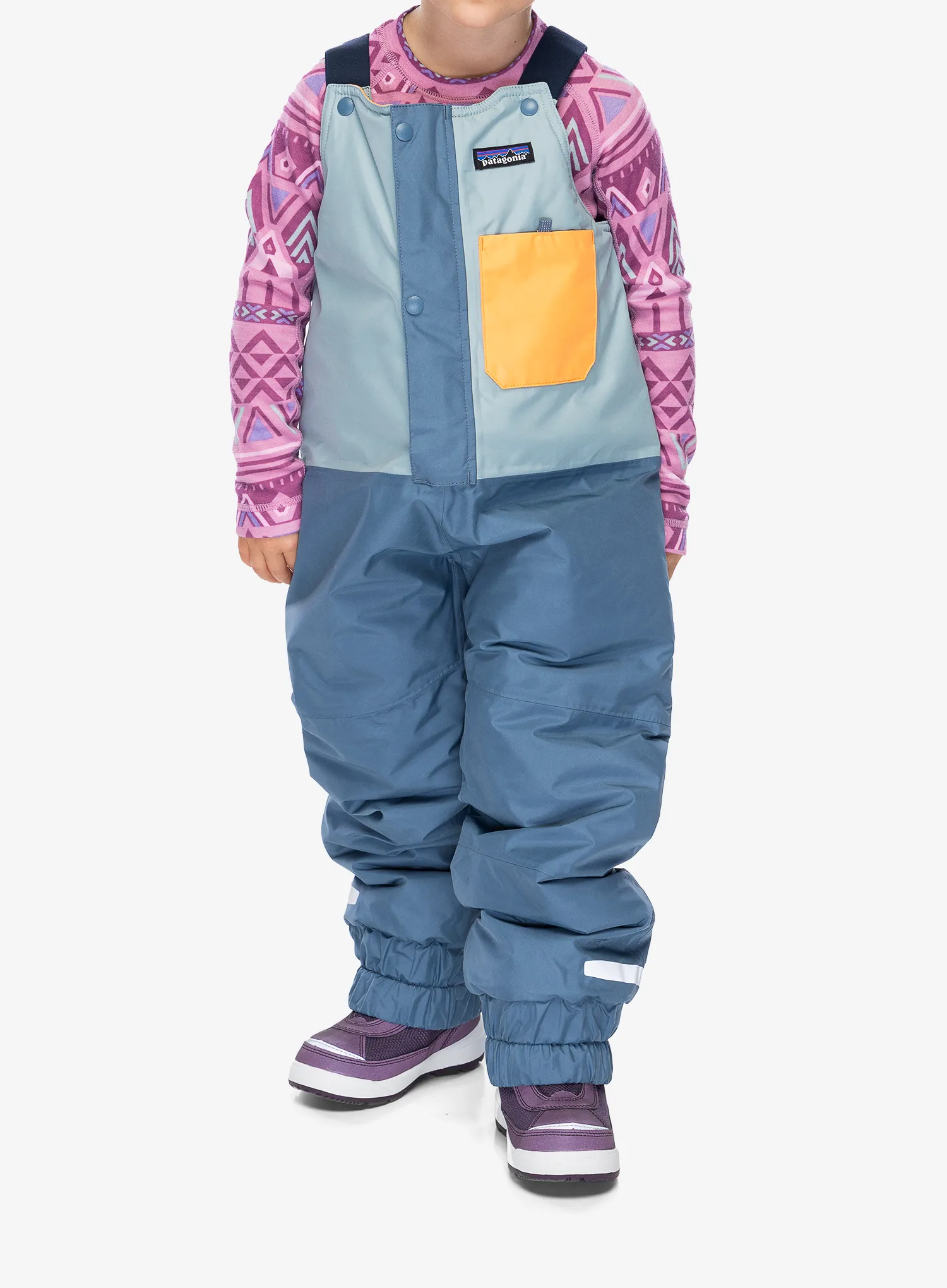 Vaikiškas kombinezonas Patagonia Baby Snow Pile Bibs - thermal blue