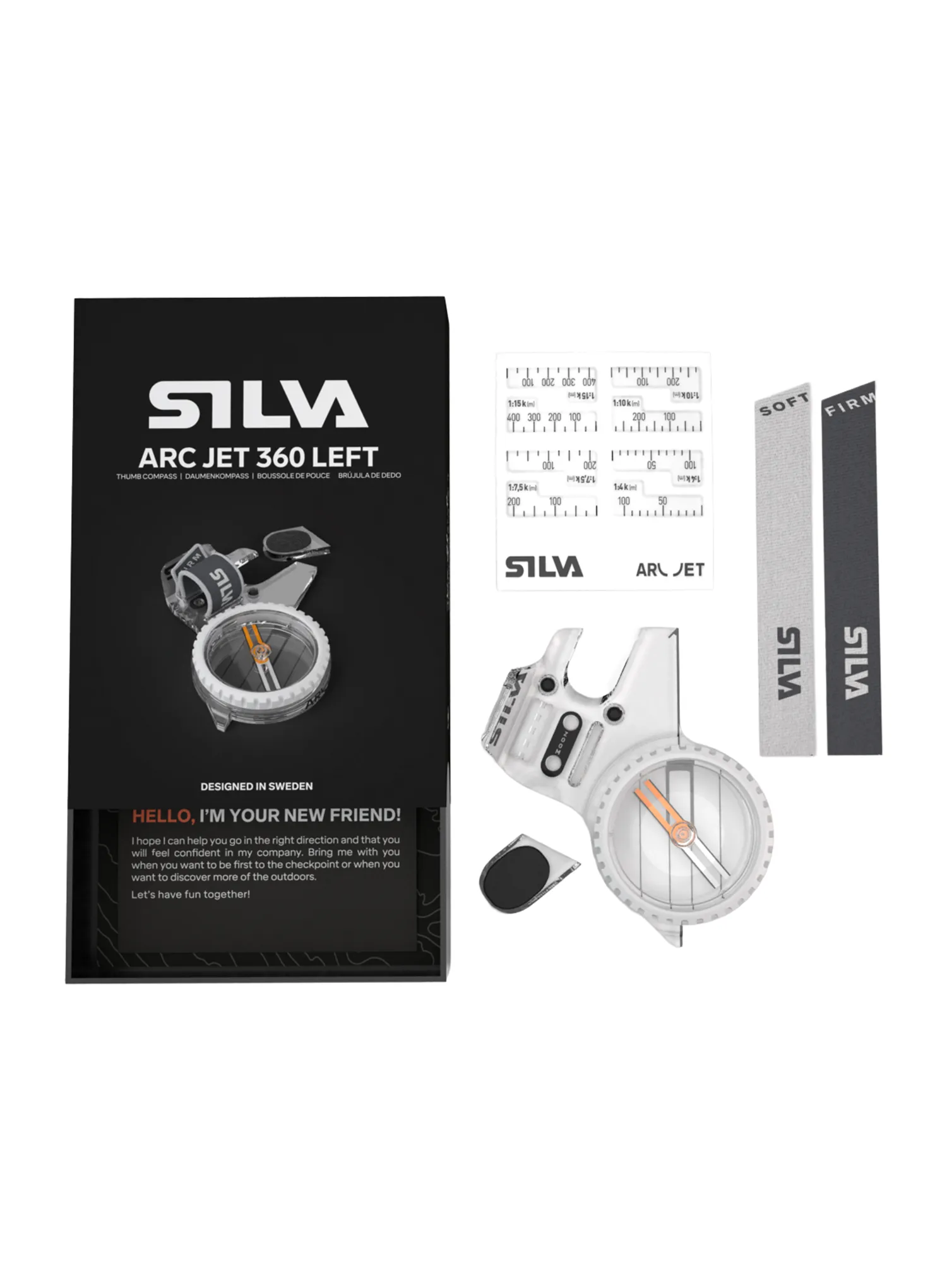 Kompasas Silva Arc Jet 360 Left