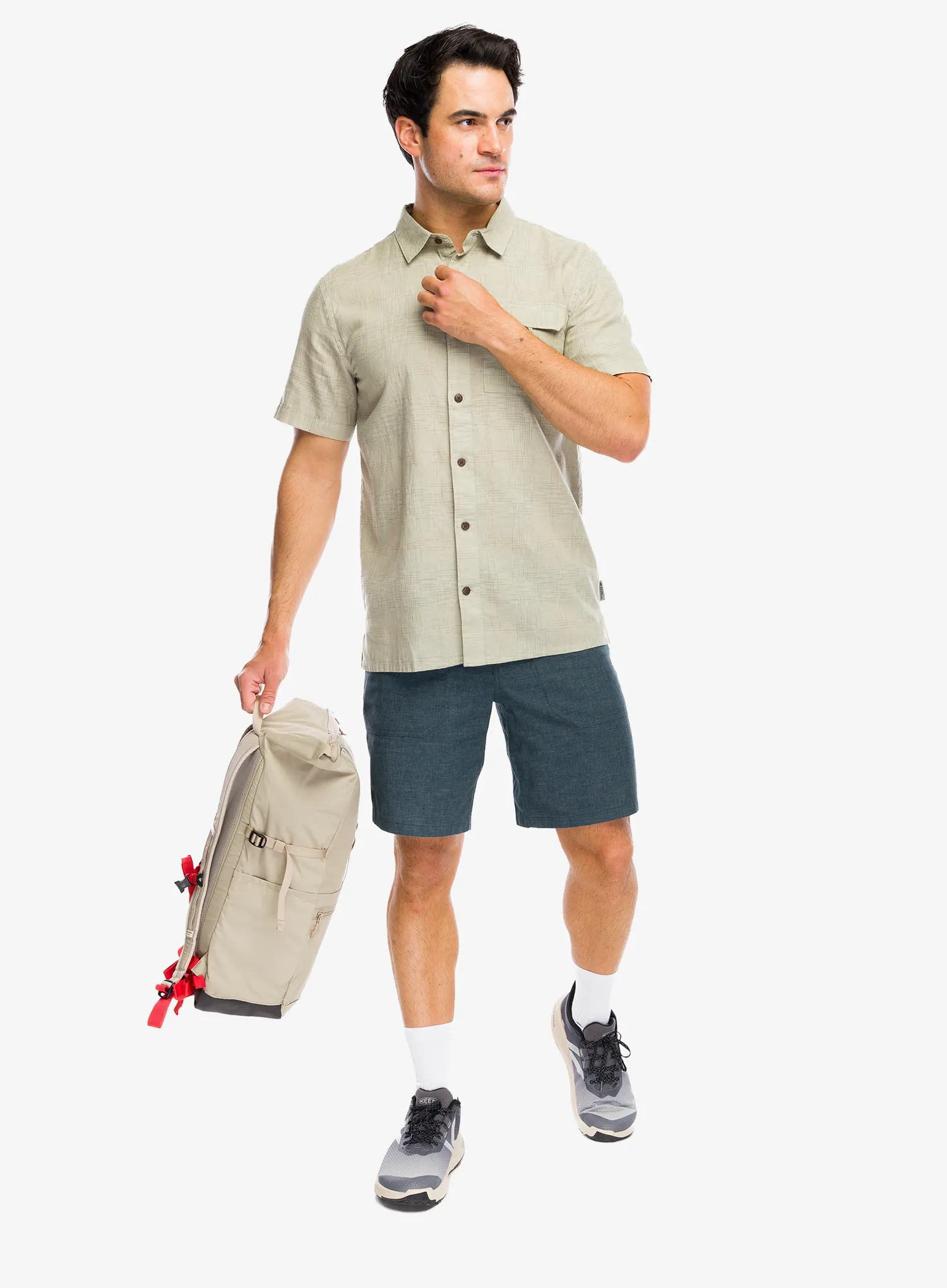 Vyriški marškiniai Royal Robbins Hempline Spaced SS - elm