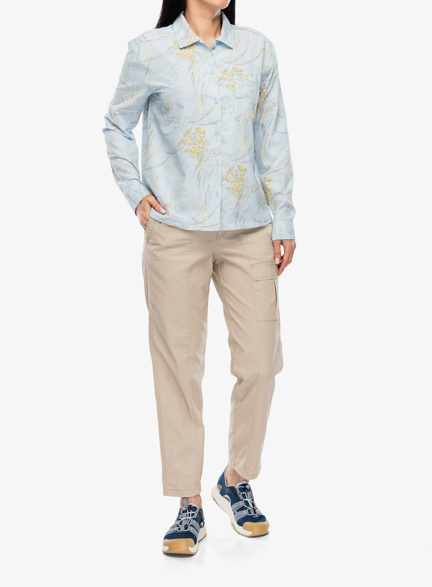 Moteriški marškinėliai Royal Robbins Expedition III L/S - skyway meadow pt