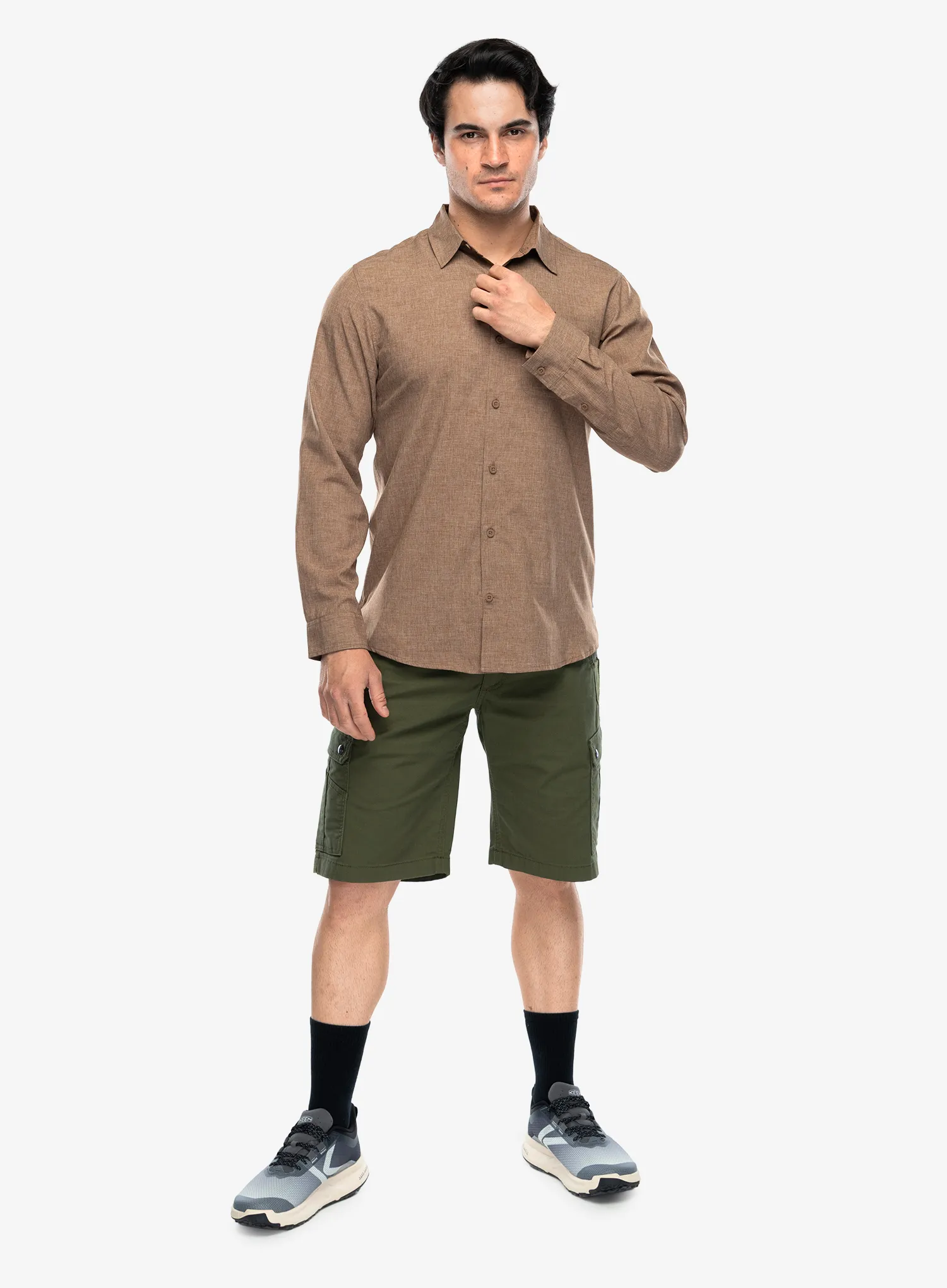 Marškiniai Royal Robbins Amp Lite II L/S - walnut htr