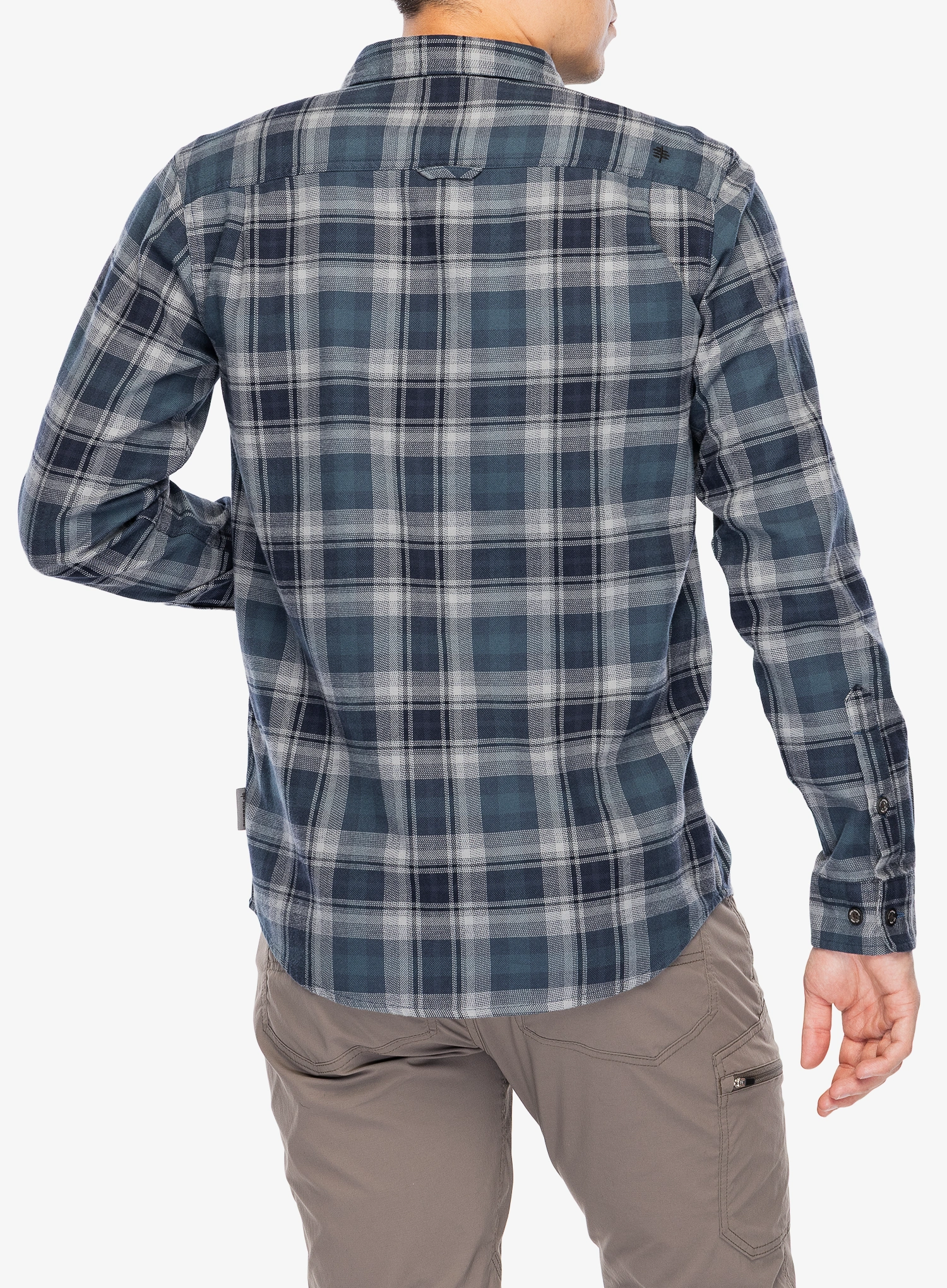 Marškiniai Royal Robbins Lieback Organic Cotton Flannel LS - navy dipsea pld