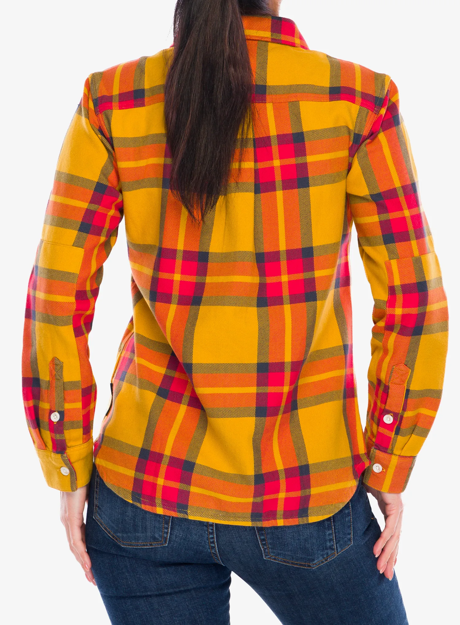 Moteriški marškinėliai Black Diamond Project Twill LS Shirt - amber/coral red