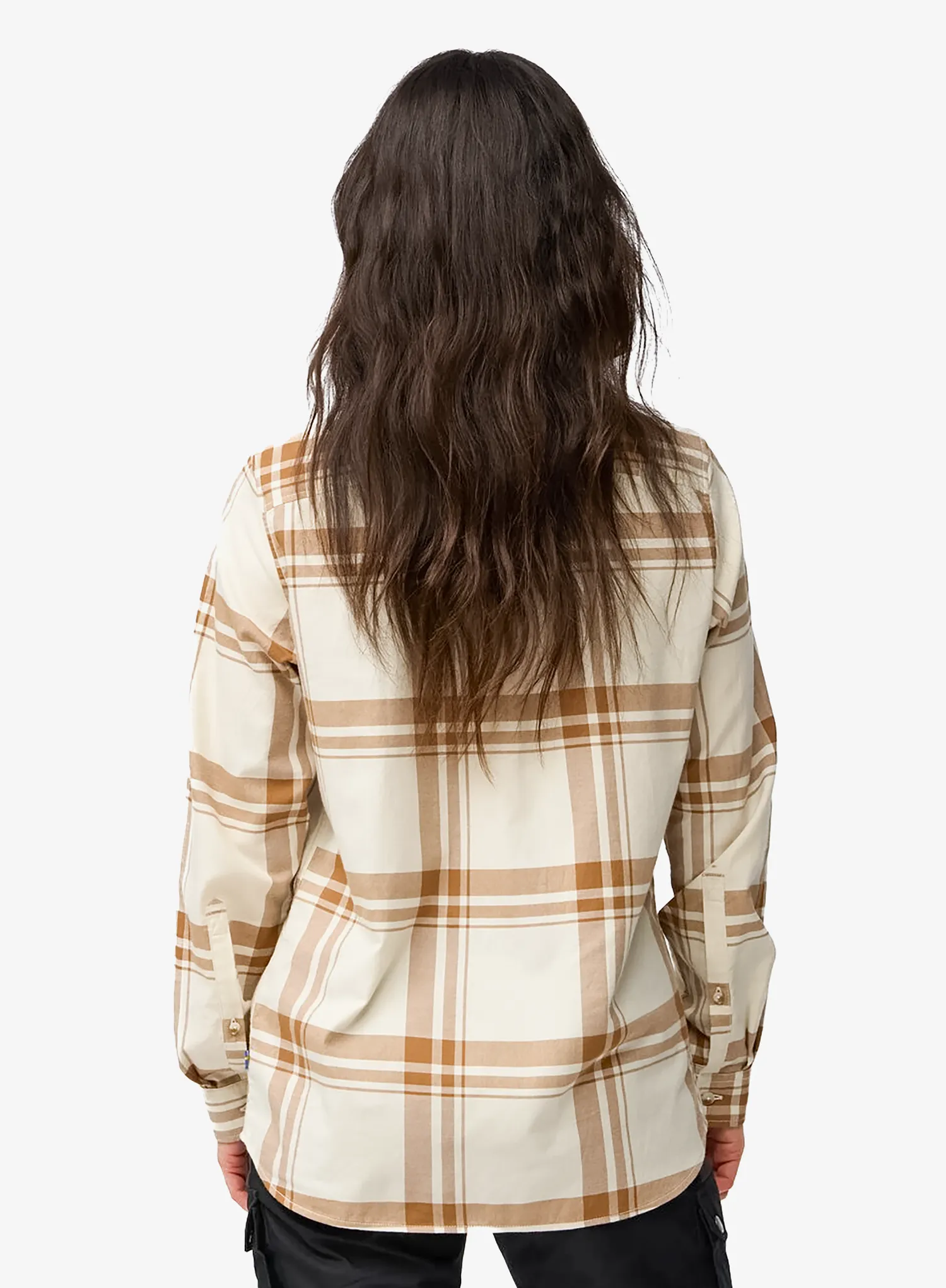 Moteriški marškinėliai Fjallraven Ovik Lite Flannel Shirt - chalk white/fossil