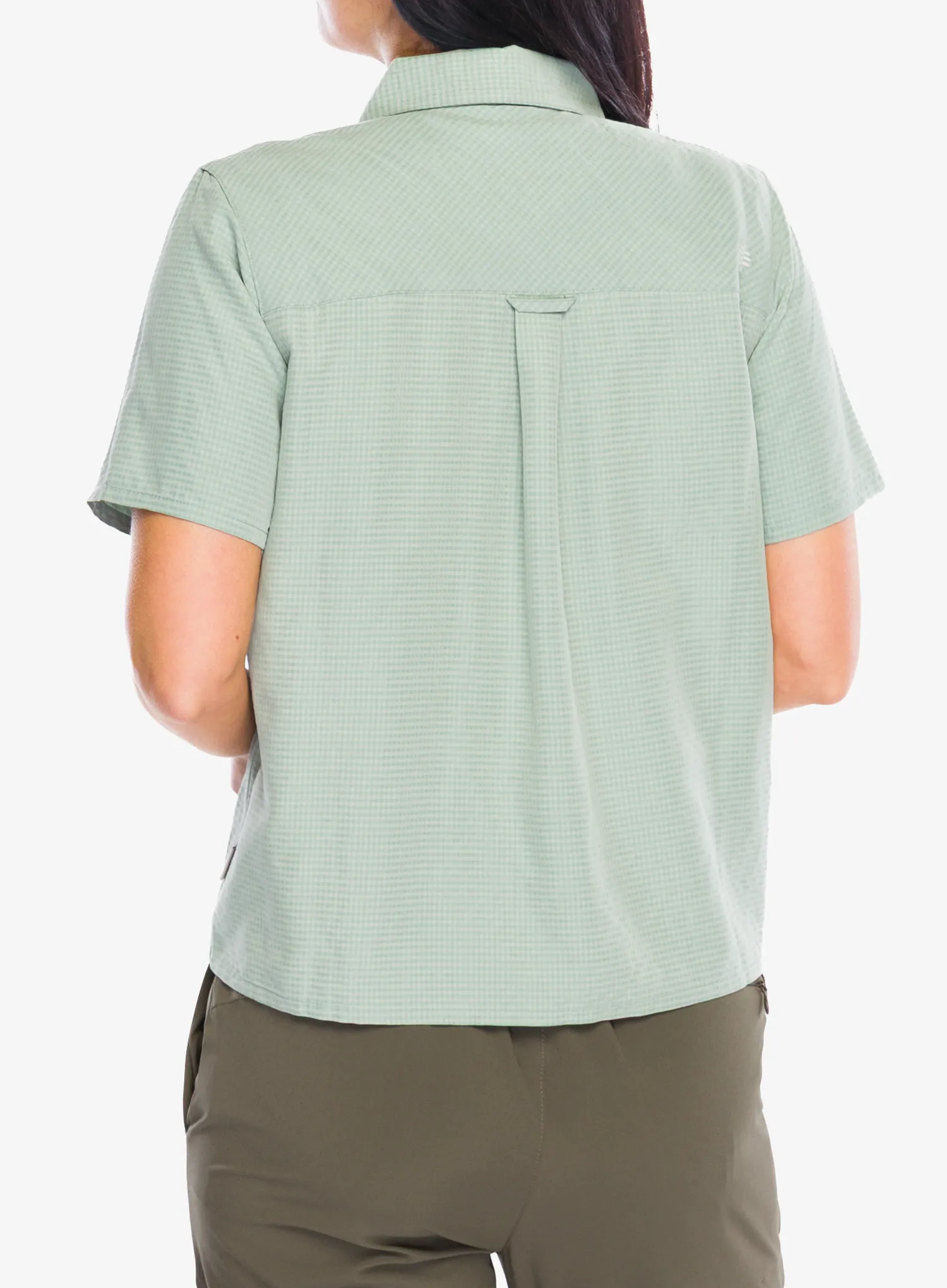 Moteriški marškinėliai Royal Robbins Desert Pucker S/S - sage leaf
