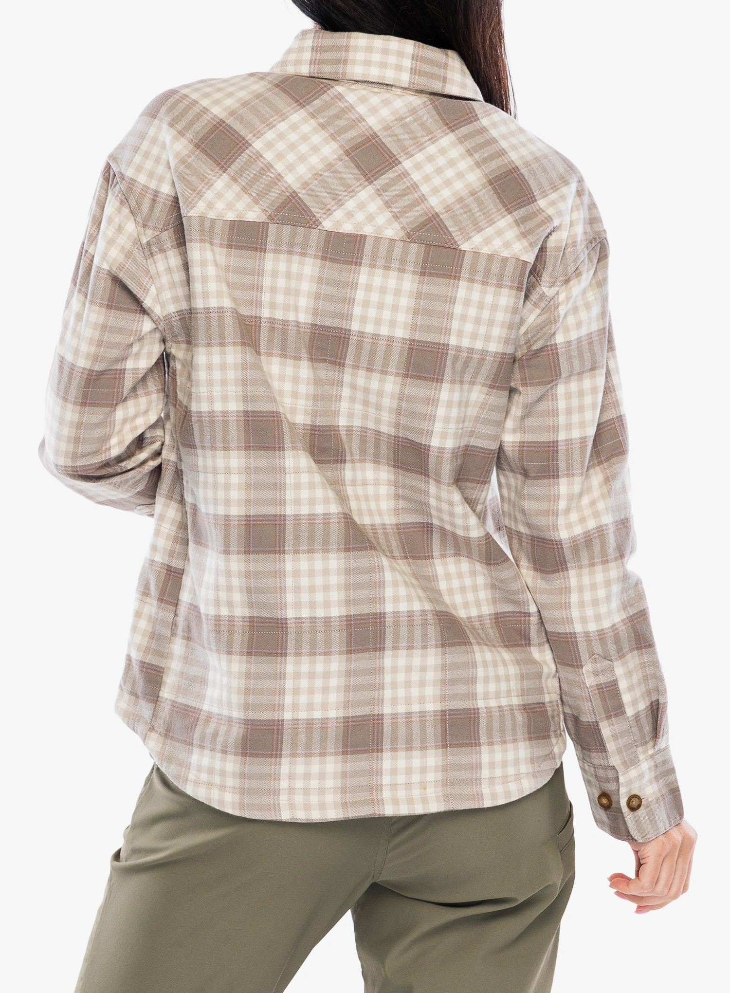 Moteriški marškinėliai Royal Robbins Vista Flannel Shacket - chalk antelope pld