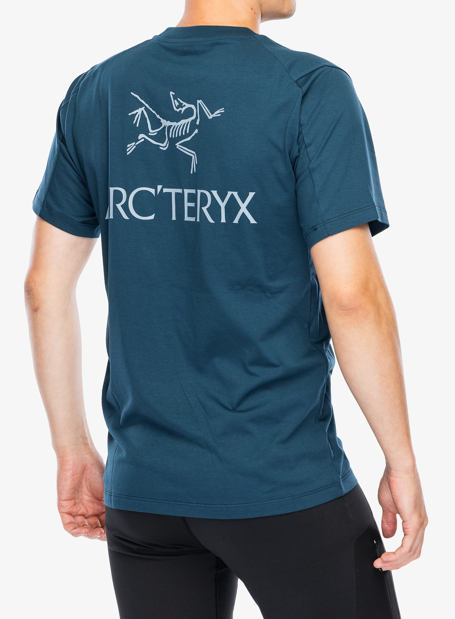 Medvilniniai marškinėliai Arcteryx Kragg SL Cotton Bird Word SS - nightscape/lt night