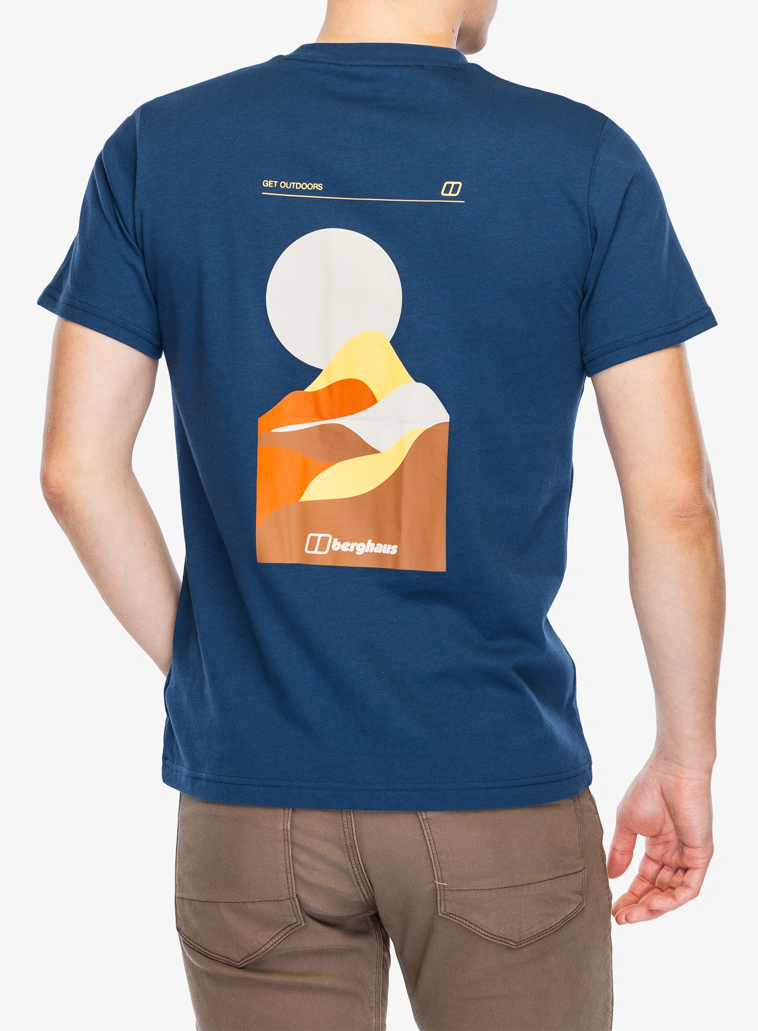 Medvilniniai marškinėliai Berghaus Rolling Peaks SS Tee - hale navy