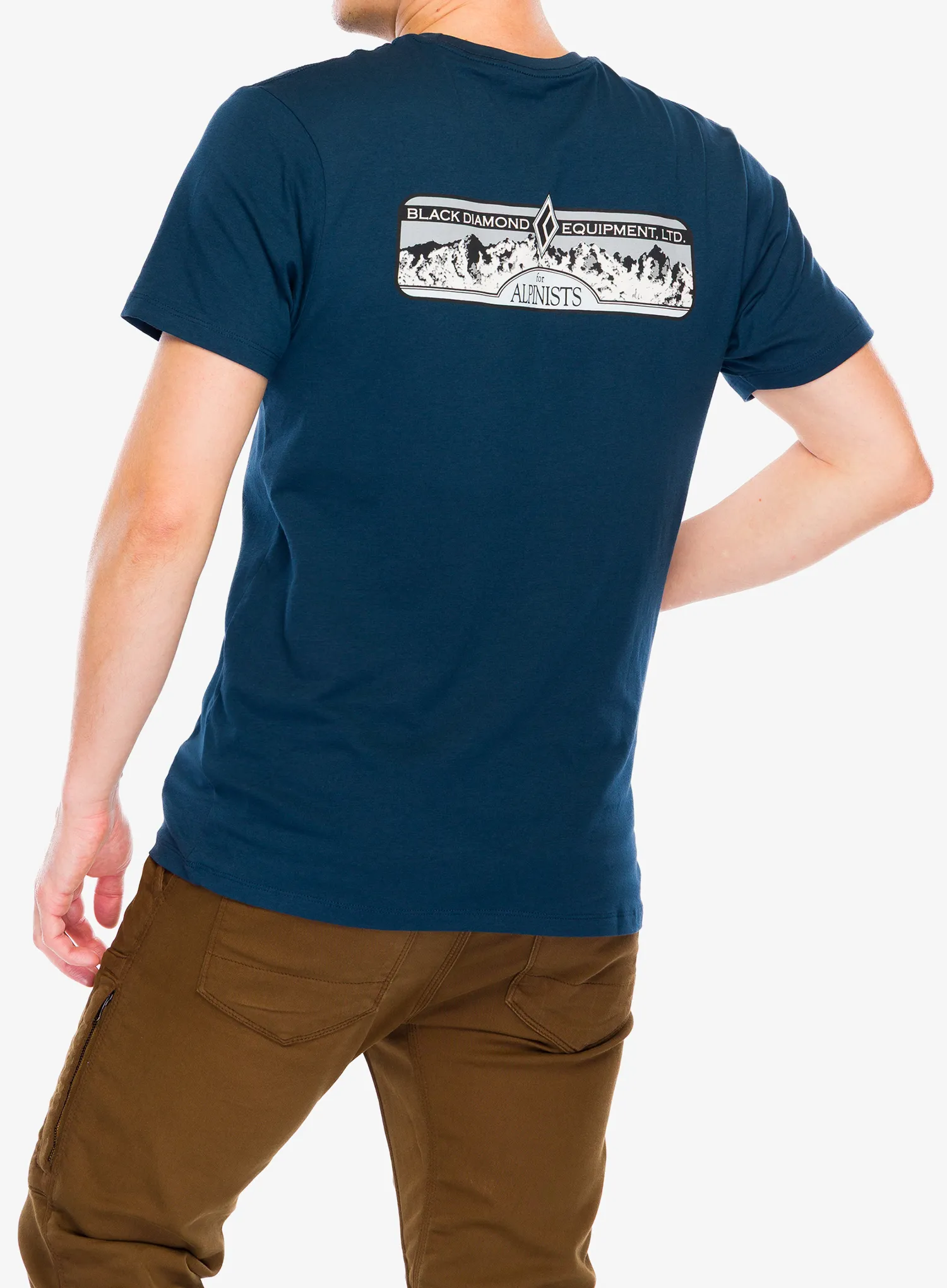 Medvilniniai marškinėliai Black Diamond Heritage Alpinist SS Tee - indigo