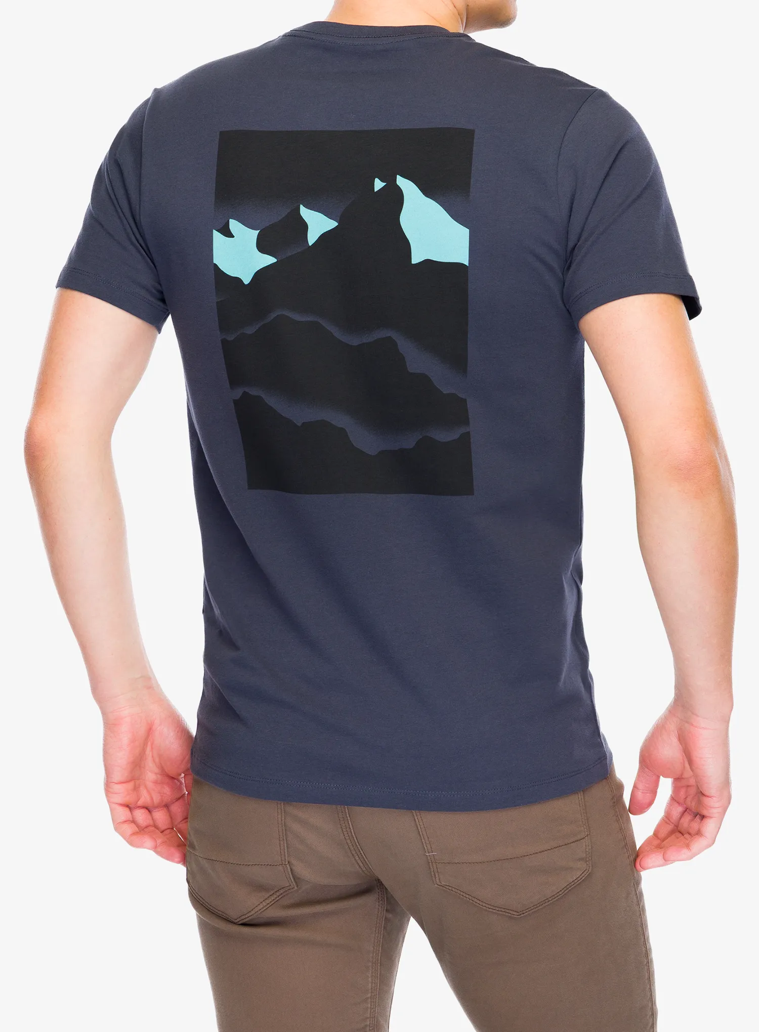 Medvilniniai marškinėliai Black Diamond Mountainscape SS Tee - charcoal