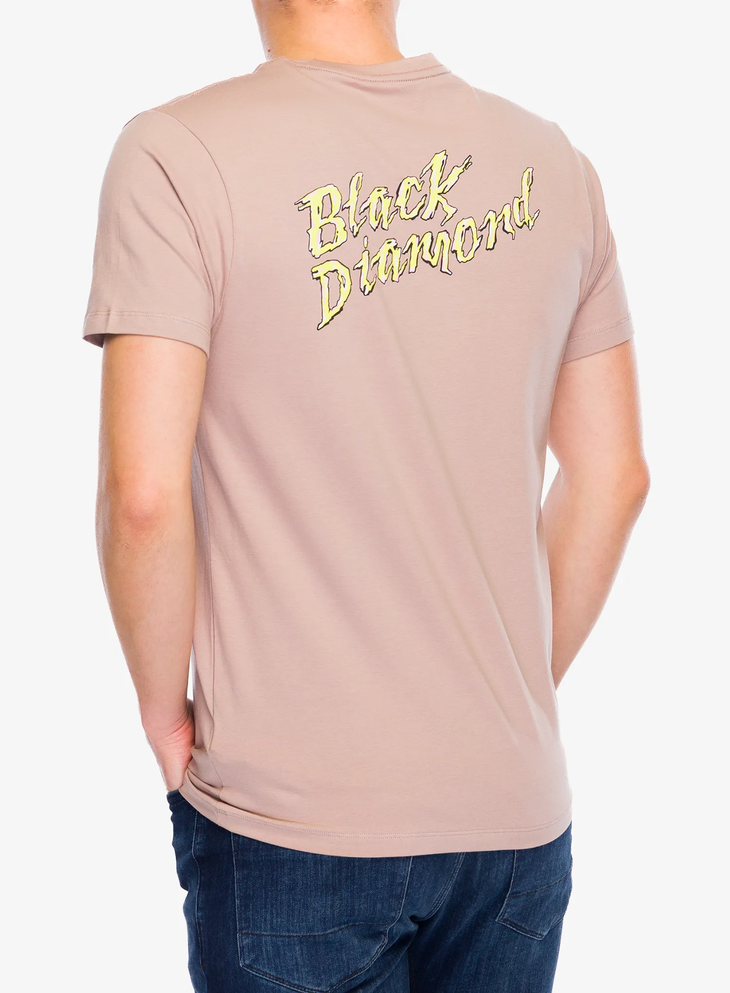Medvilniniai marškinėliai Black Diamond Shredded SS Tee - pale mauve
