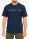Medvilniniai marškinėliai Carhartt Dearborn Relaxed Logo T-Shirt - navy/dark blue