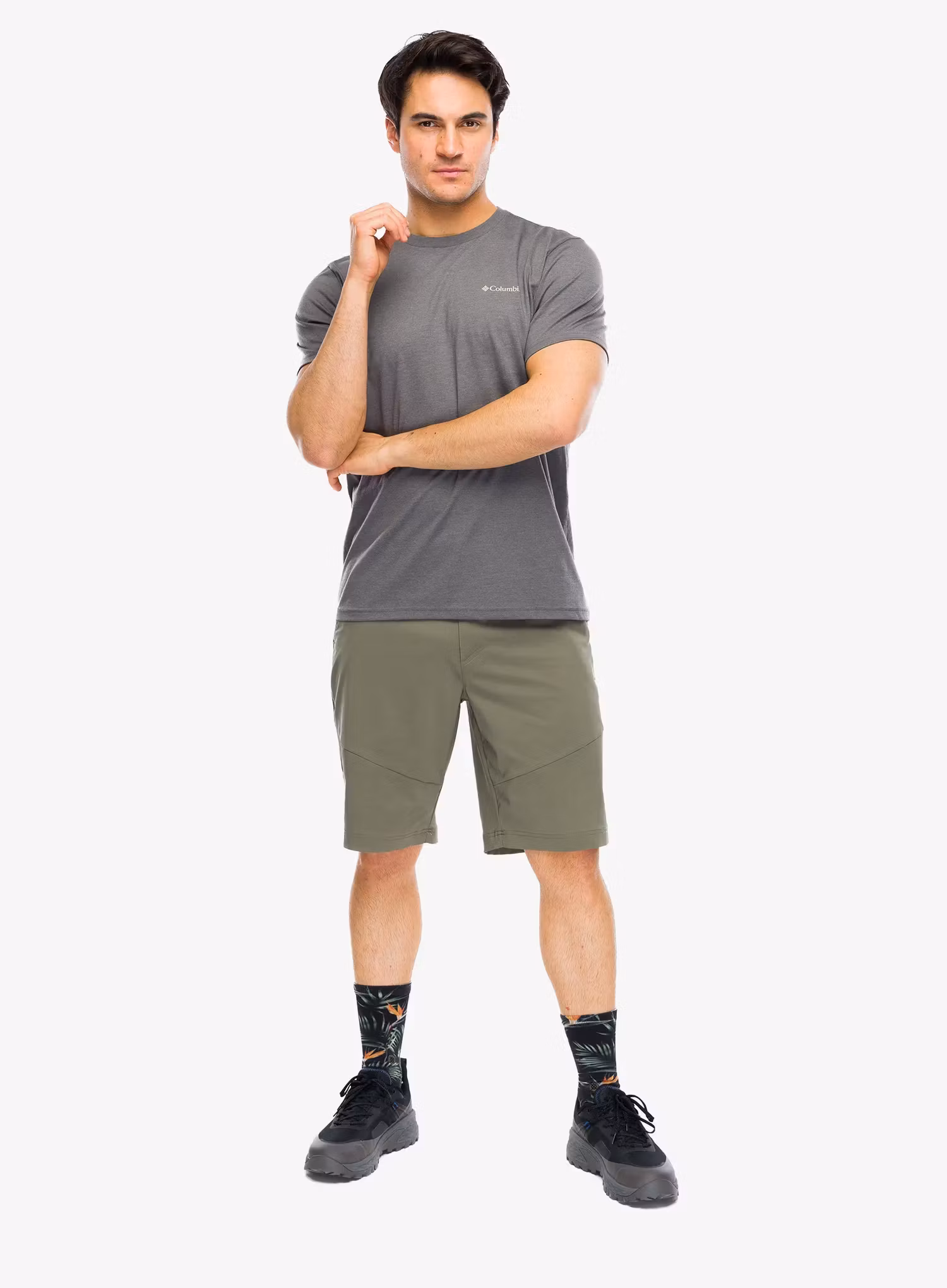 Medvilniniai marškinėliai Columbia CSC Outdoor Back Graphic Tee - city grey heather/sunscape