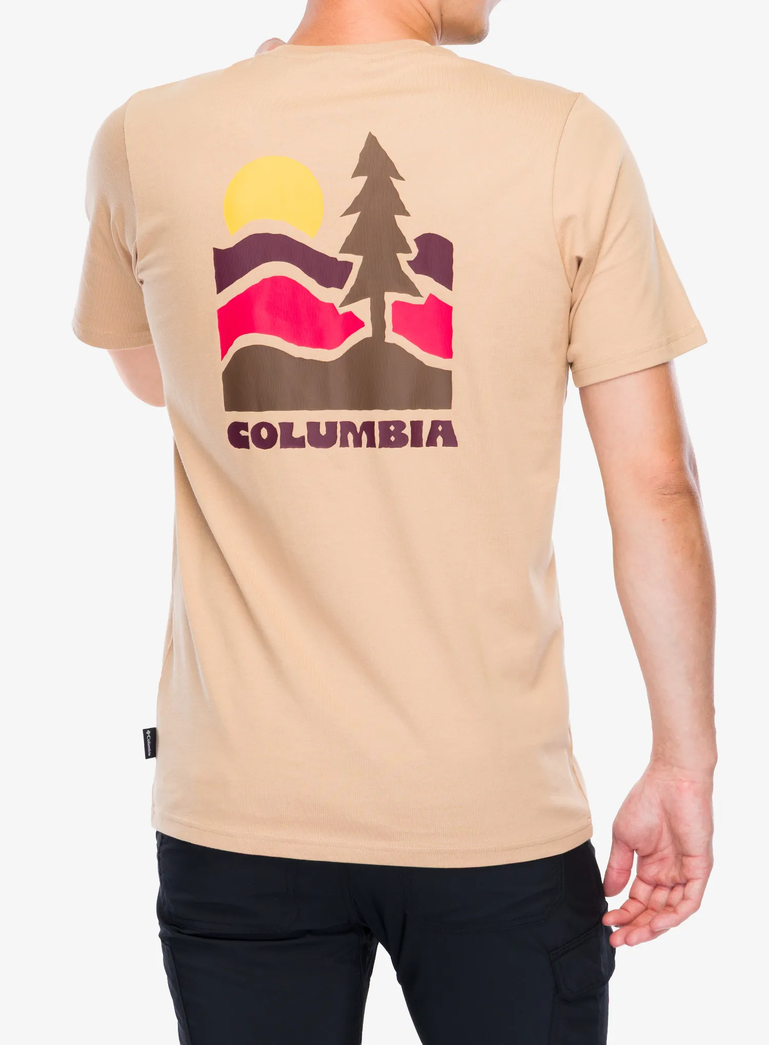 Medvilniniai marškinėliai Columbia Explorers Canyon Back S/S Tee - canoe/get hiked