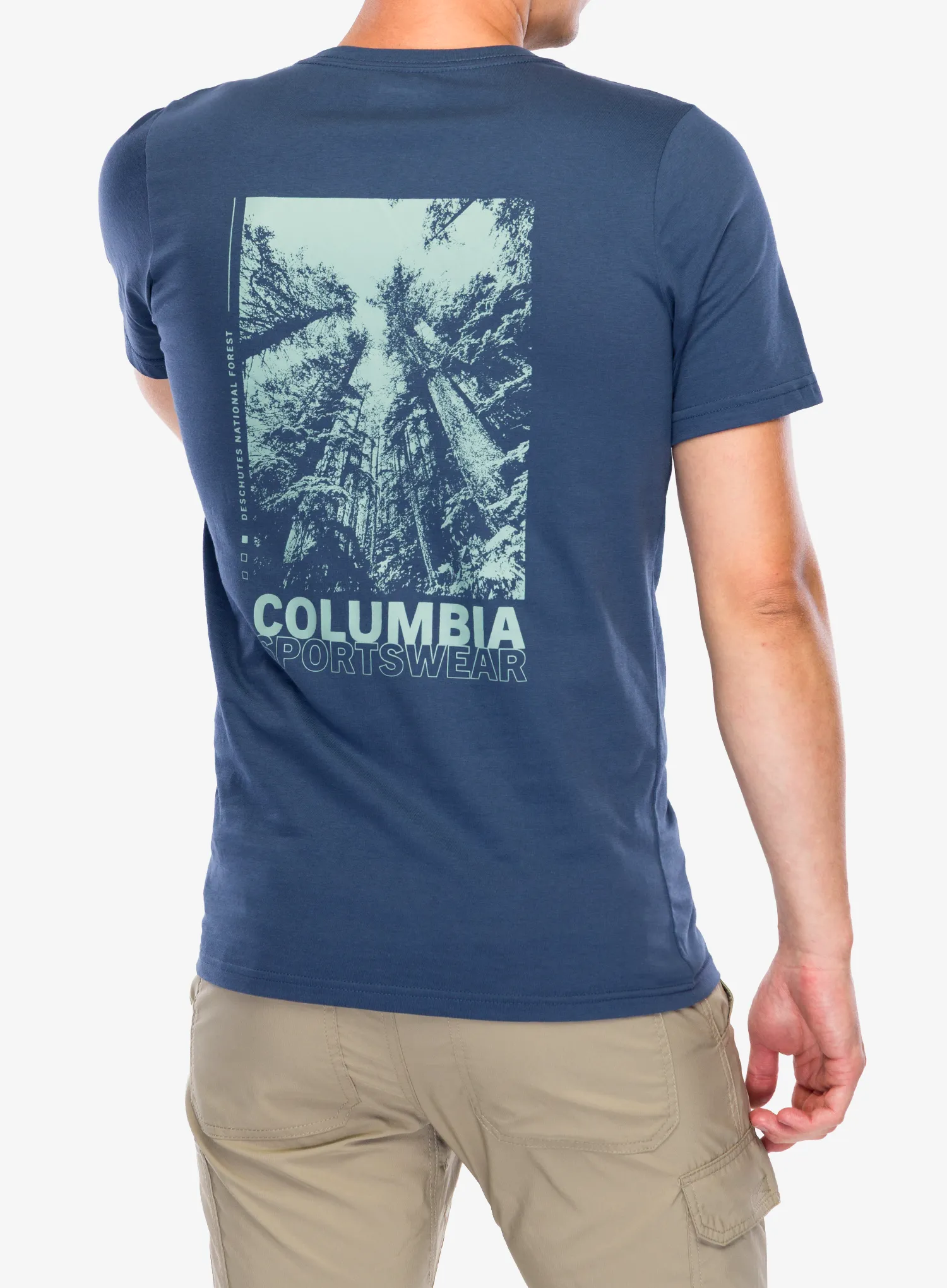 Medvilniniai marškinėliai Columbia Rapid Ridge Back Graphic Tee II - dark mountain/amazing heights