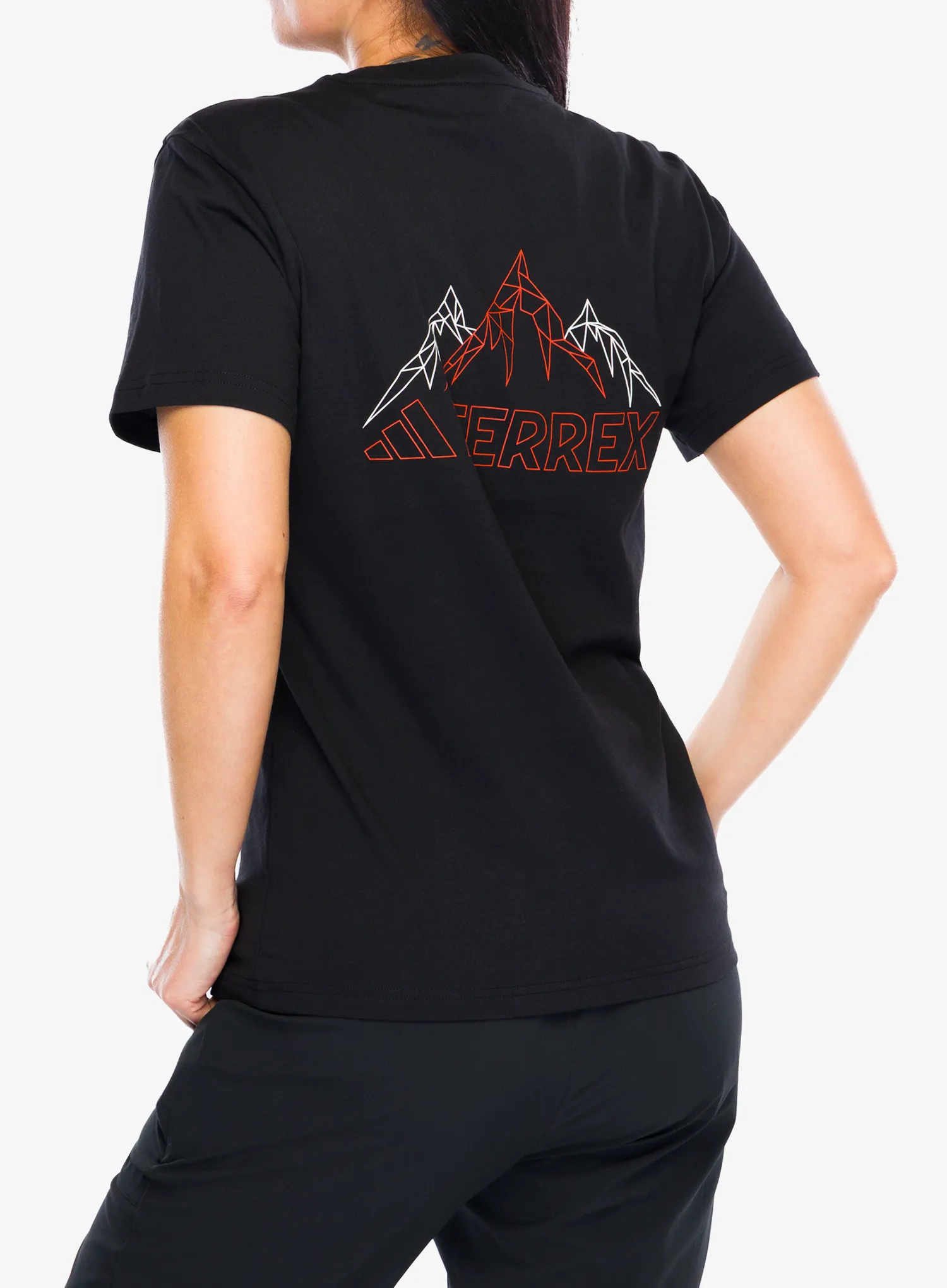 Medvilniniai marškinėliai moterims adidas TERREX Mountain Tee - black