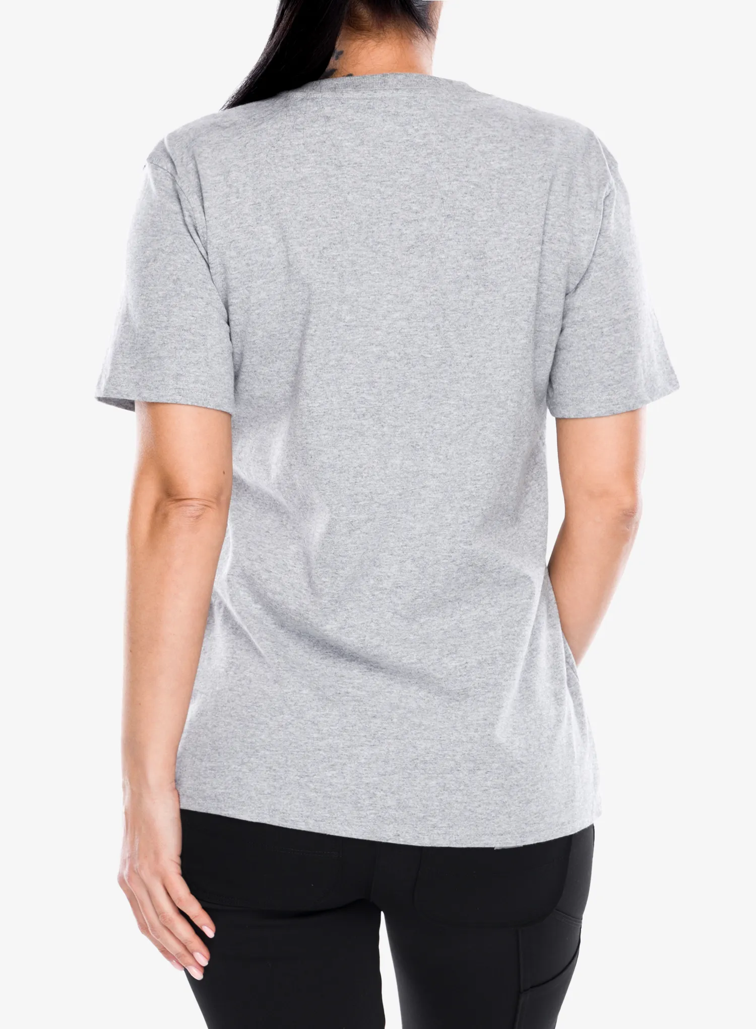 Medvilniniai marškinėliai moterims Carhartt Workwear Pocket S/S T-Shirt - heather grey