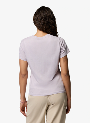 Medvilniniai marškinėliai moterims Columbia Ruby Springs Graphic Fitted S/S - lavender pearl/brandrise