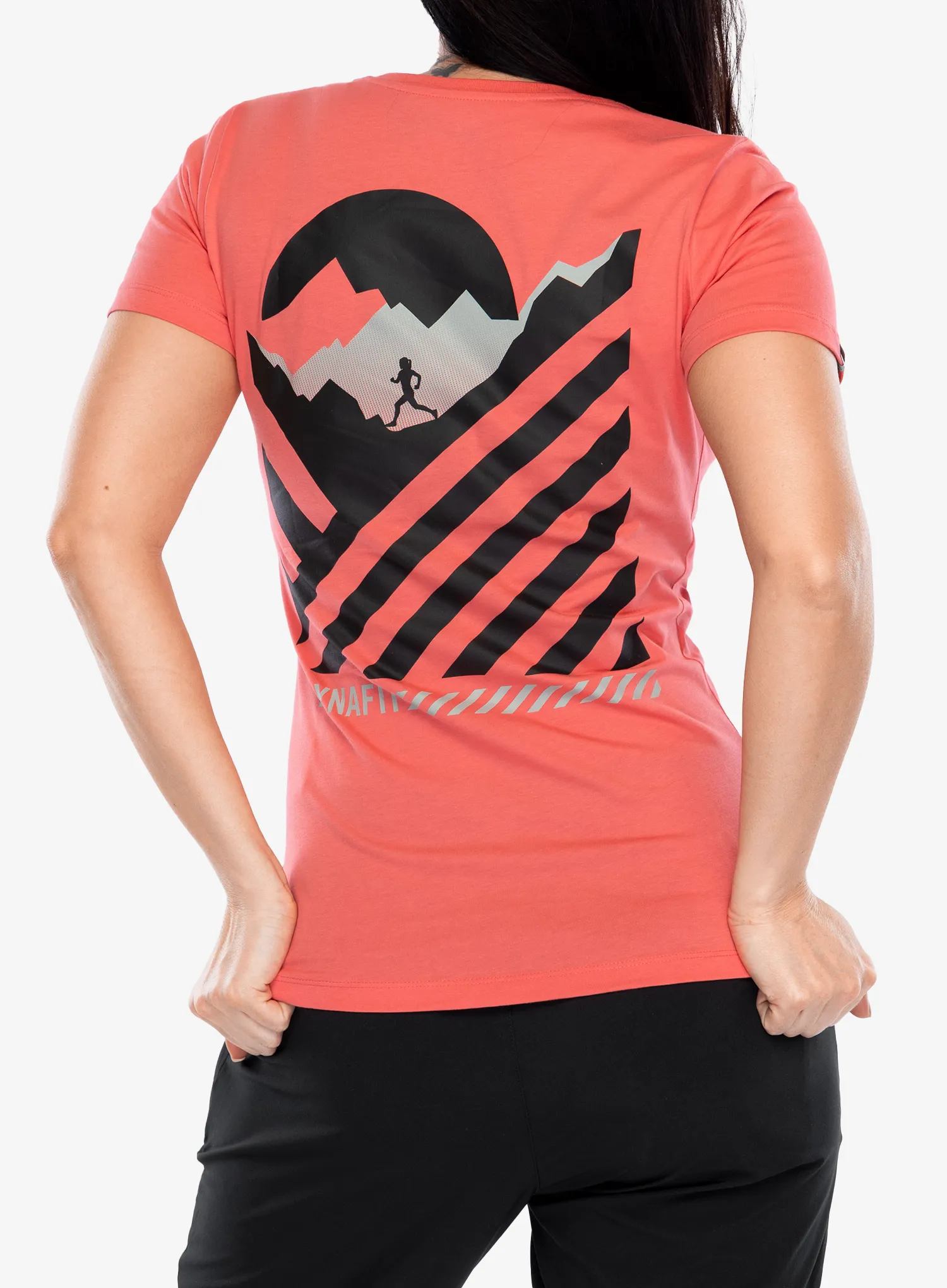 Medvilniniai marškinėliai moterims Dynafit 24/7 Graphic T-Shirt - cabana/striped elevation