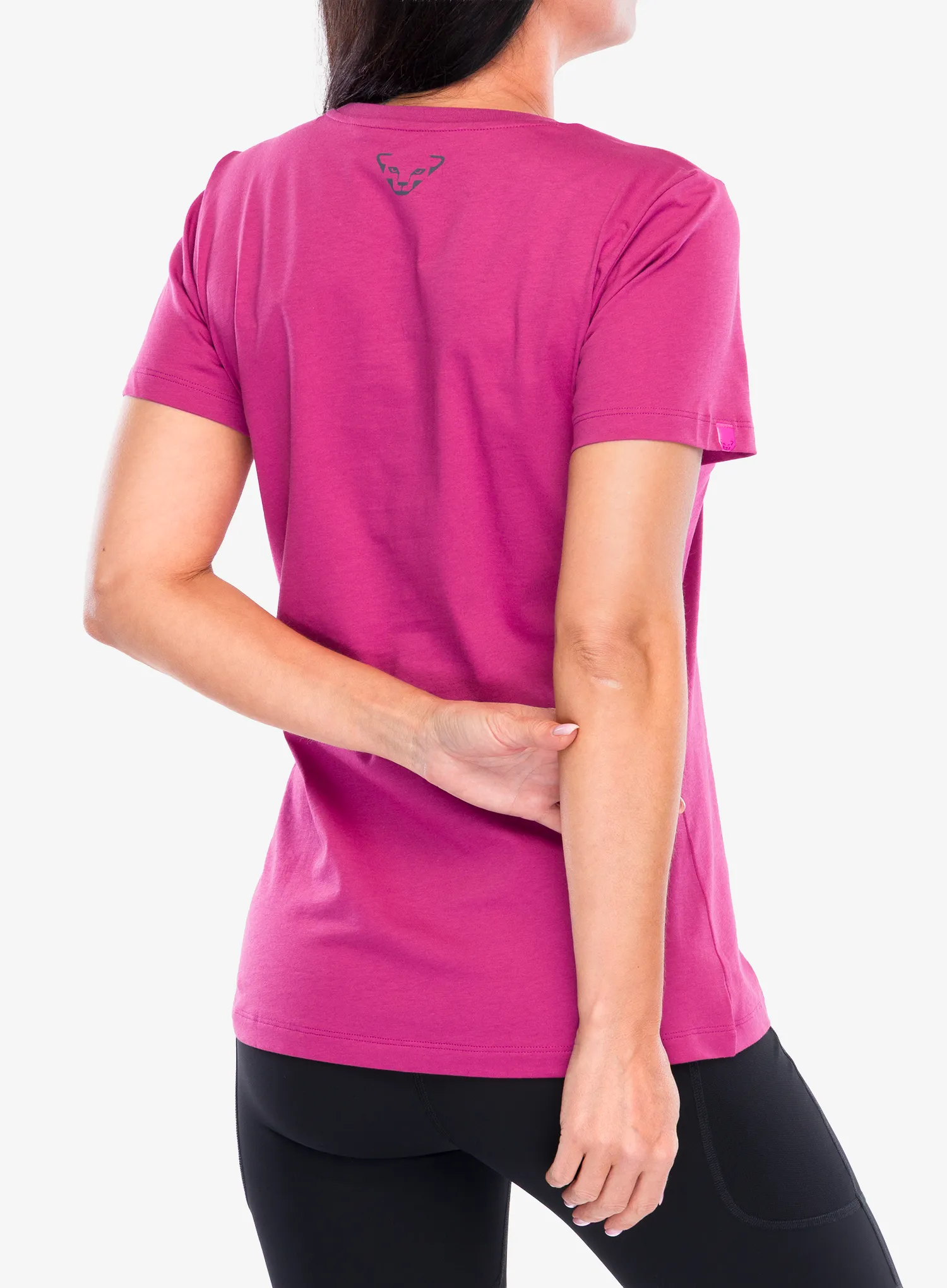 Medvilniniai marškinėliai moterims Dynafit Graphic CO S/S Tee - magenta/horizon