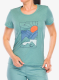 Medvilniniai marškinėliai moterims Edelrid Highball T-Shirt V - mineral