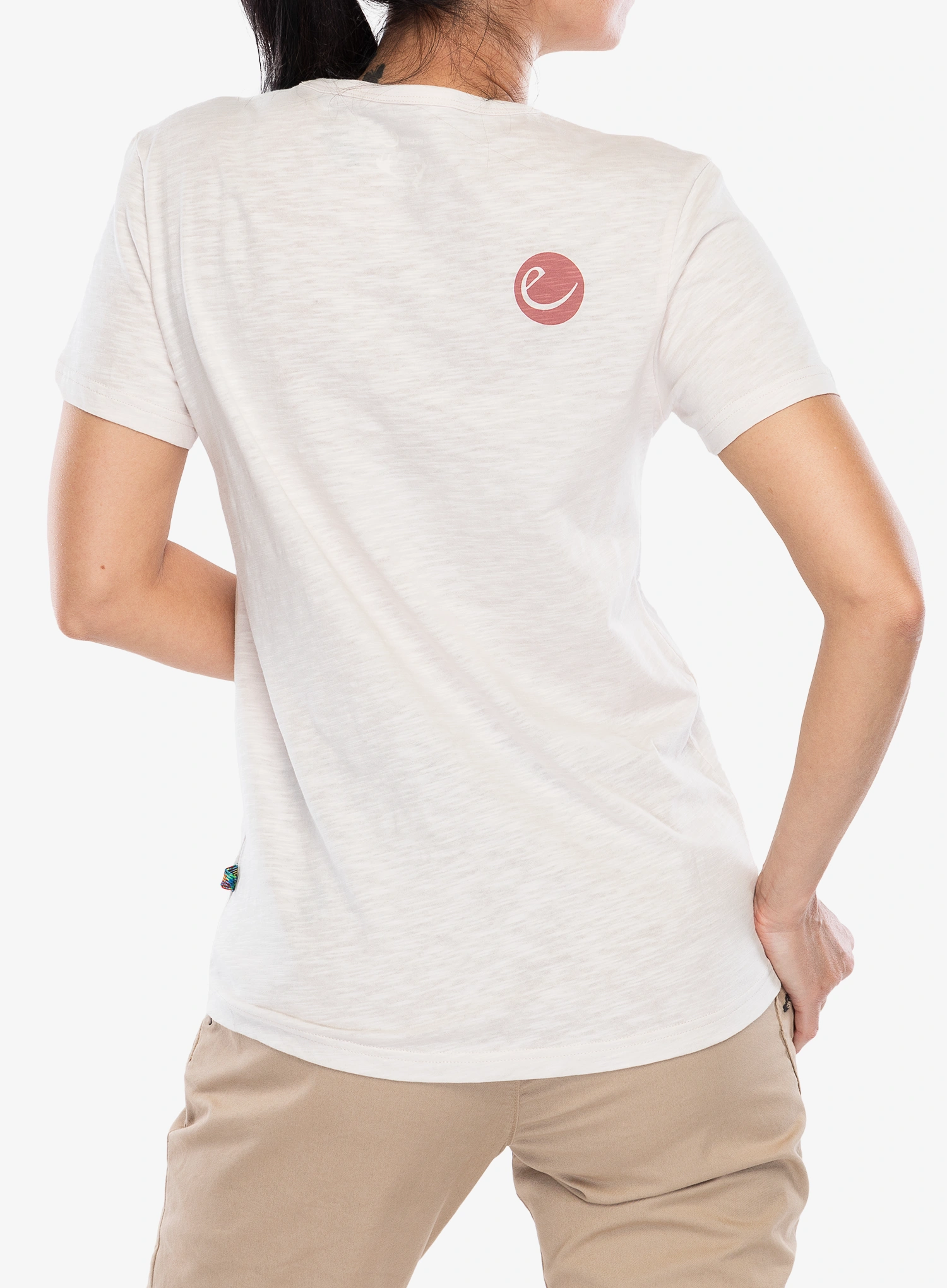 Medvilniniai marškinėliai moterims Edelrid Highball T-Shirt V - white