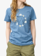 Medvilniniai marškinėliai moterims Fjallraven Fjallblomster Fox T-shirt - dawn blue