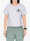 Medvilniniai marškinėliai moterims Fjallraven Fjallblomster Logo T-shirt - lavender mist