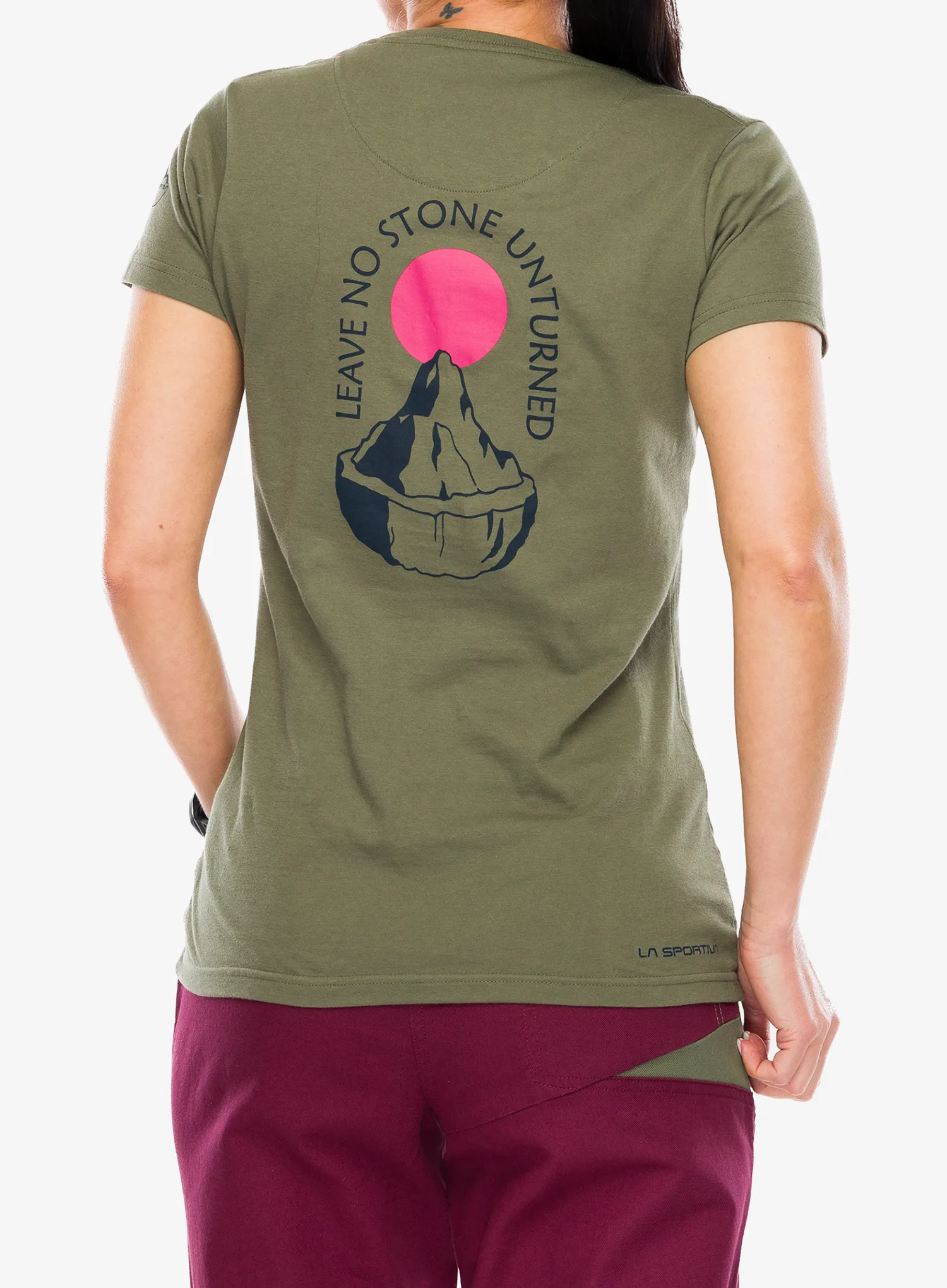 Medvilniniai marškinėliai moterims La Sportiva Stone T-Shirt - cypress/night sky