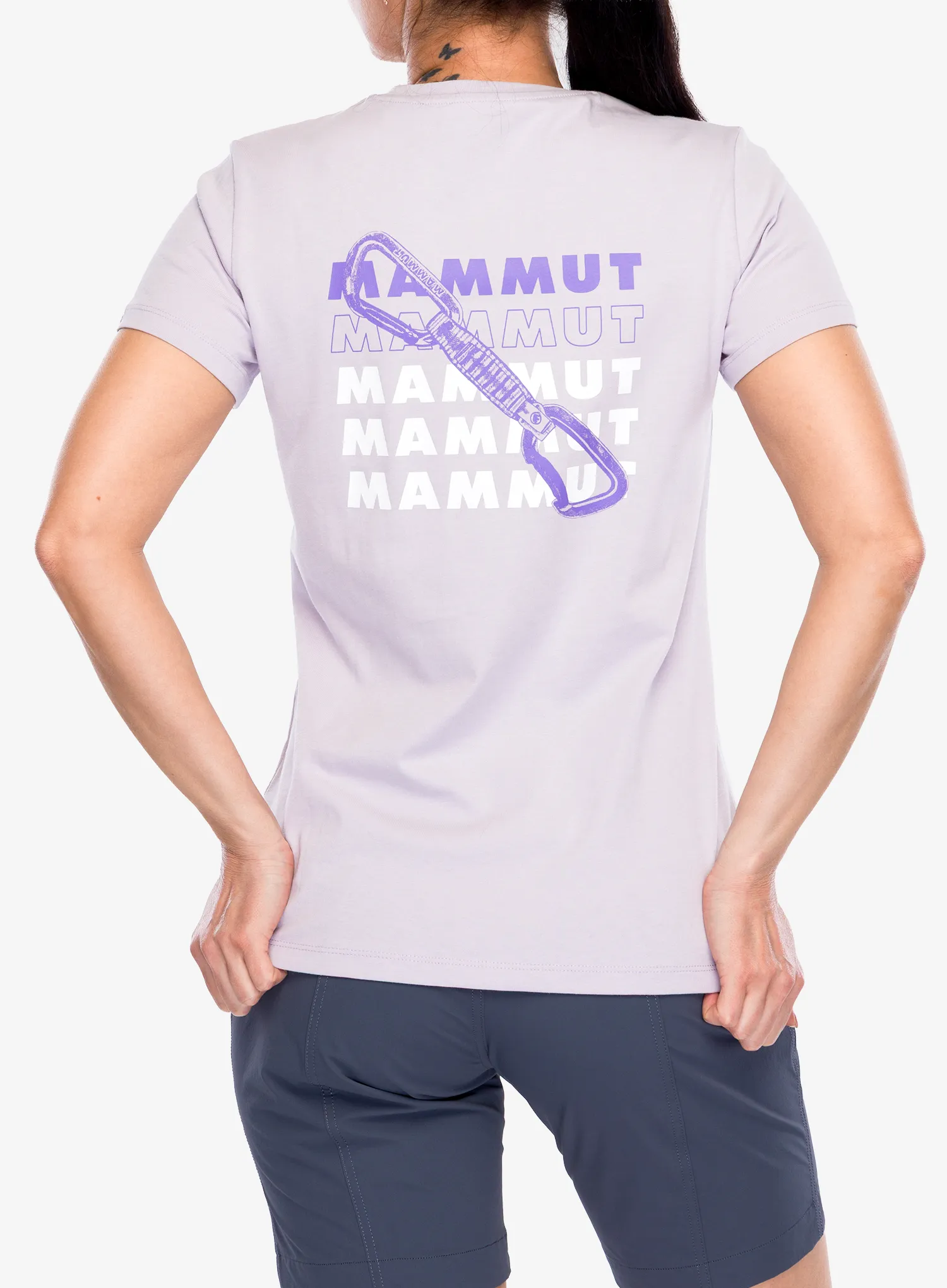 Medvilniniai marškinėliai moterims Mammut Massone T-Shirt Quickdraw - alpine calamint