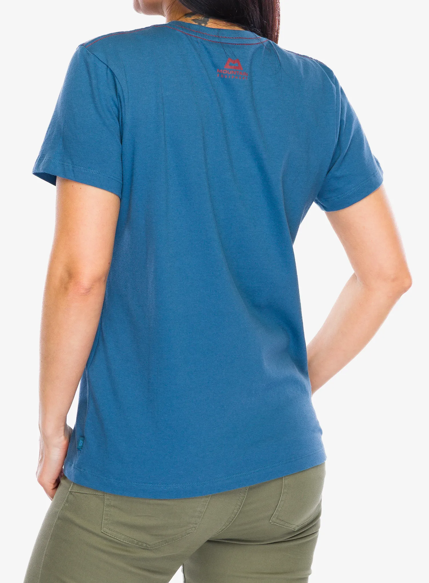 Medvilniniai marškinėliai moterims Mountain Equipment Alpenglow Tee - stellar blue