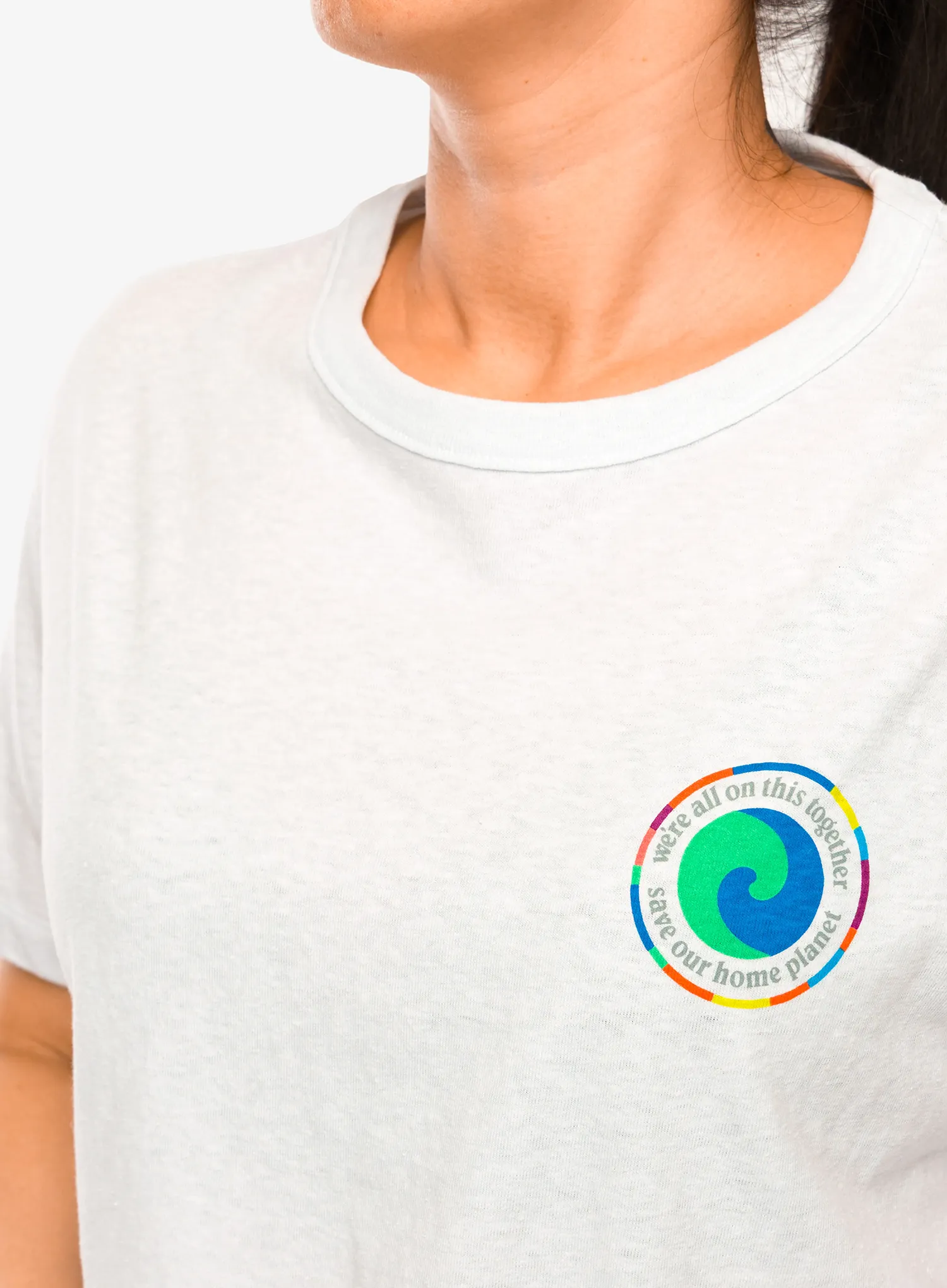 Medvilniniai marškinėliai moterims Patagonia Unity Fitz Easy Cut Responsibili-Tee - white