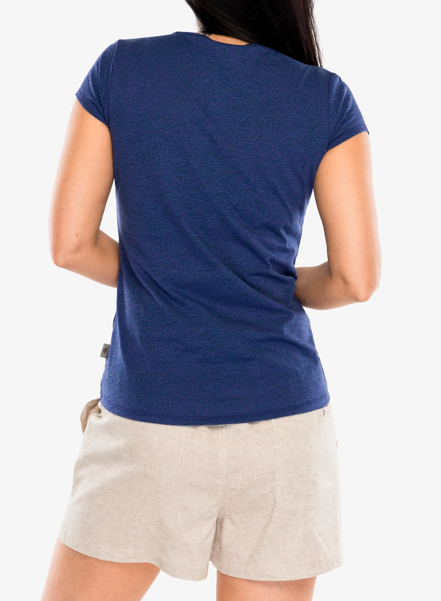 Medvilniniai marškinėliai moterims Royal Robbins Featherweight Slub Tee - future dusk nisene pt