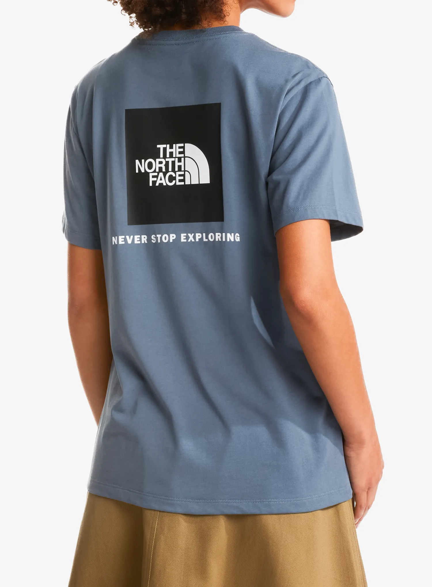 Medvilniniai marškinėliai moterims The North Face Evolution Half Dome Relaxed Short Sleeve - granite grey